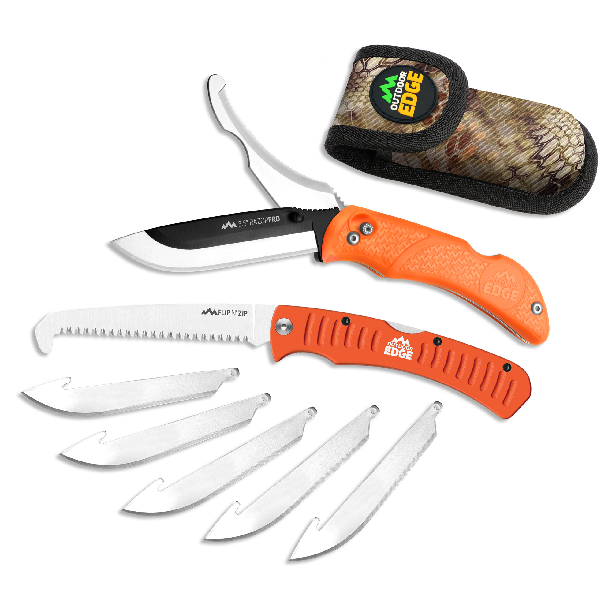 Outdoor Edge RazorPro 8 Knife, Black, Orange - ROC30C