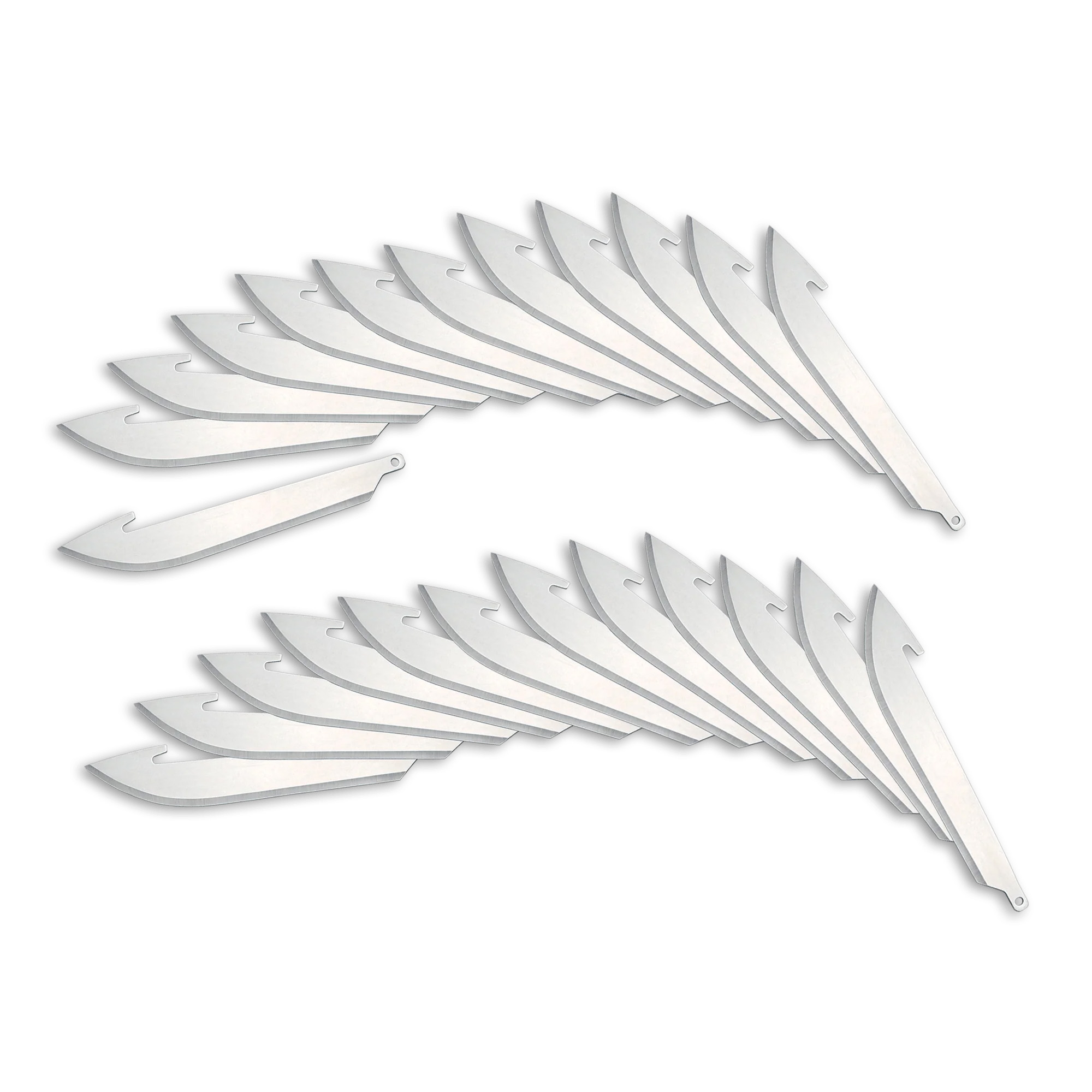 Outdoor Edge Edge Drop-Point Blades, Plain Edge, 3.5" Blades, 420J2 Stainless Steel, 24 Pack - Outdoor Edge Knives
