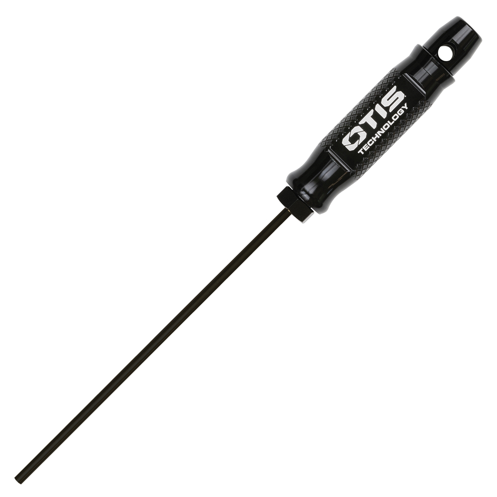 Otis .22 Cal #8-32 11" 1-Piece Cleaning Rod w/Rotating/Fixed Handle, Black - Otis