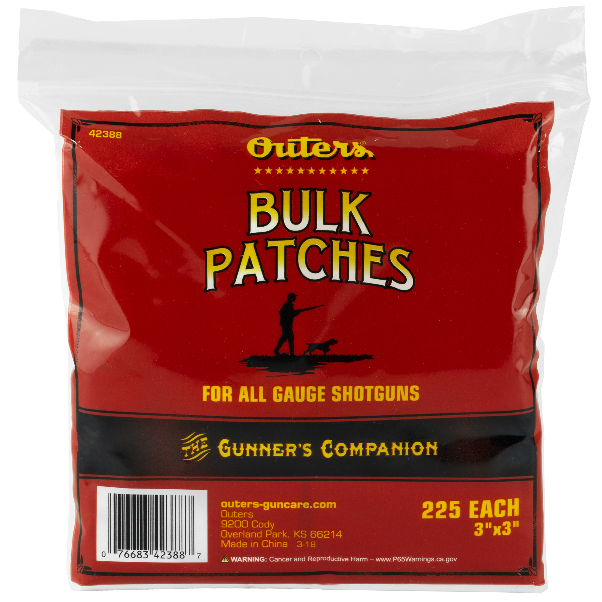 Outers Cleaning Patches, Bulk-Pack Shotgun Patches, 225 Count - Outers Weaver