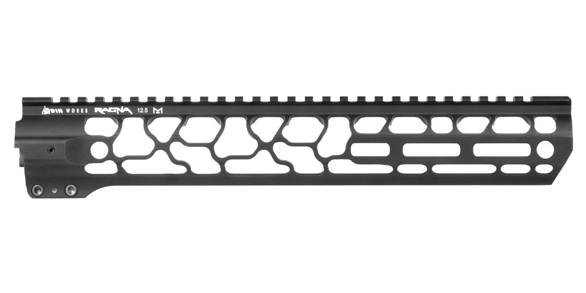 Odin Works Ragna 12.5" Free Float M-LOK Handguard, Black - F-12-ML-RA - Odin Works