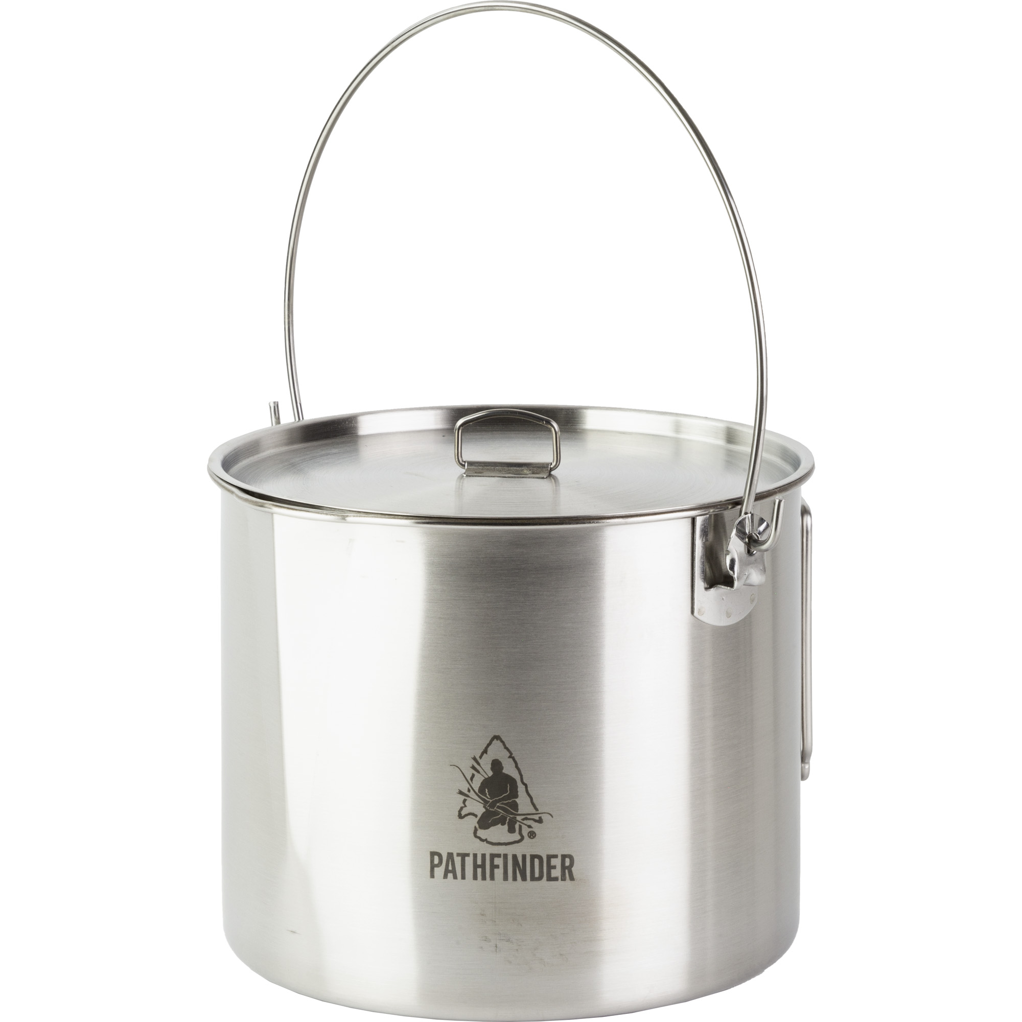 Pathfinder 120oz Bush Pot/ Lid Set, Stainless Steel - LSSBPKPF