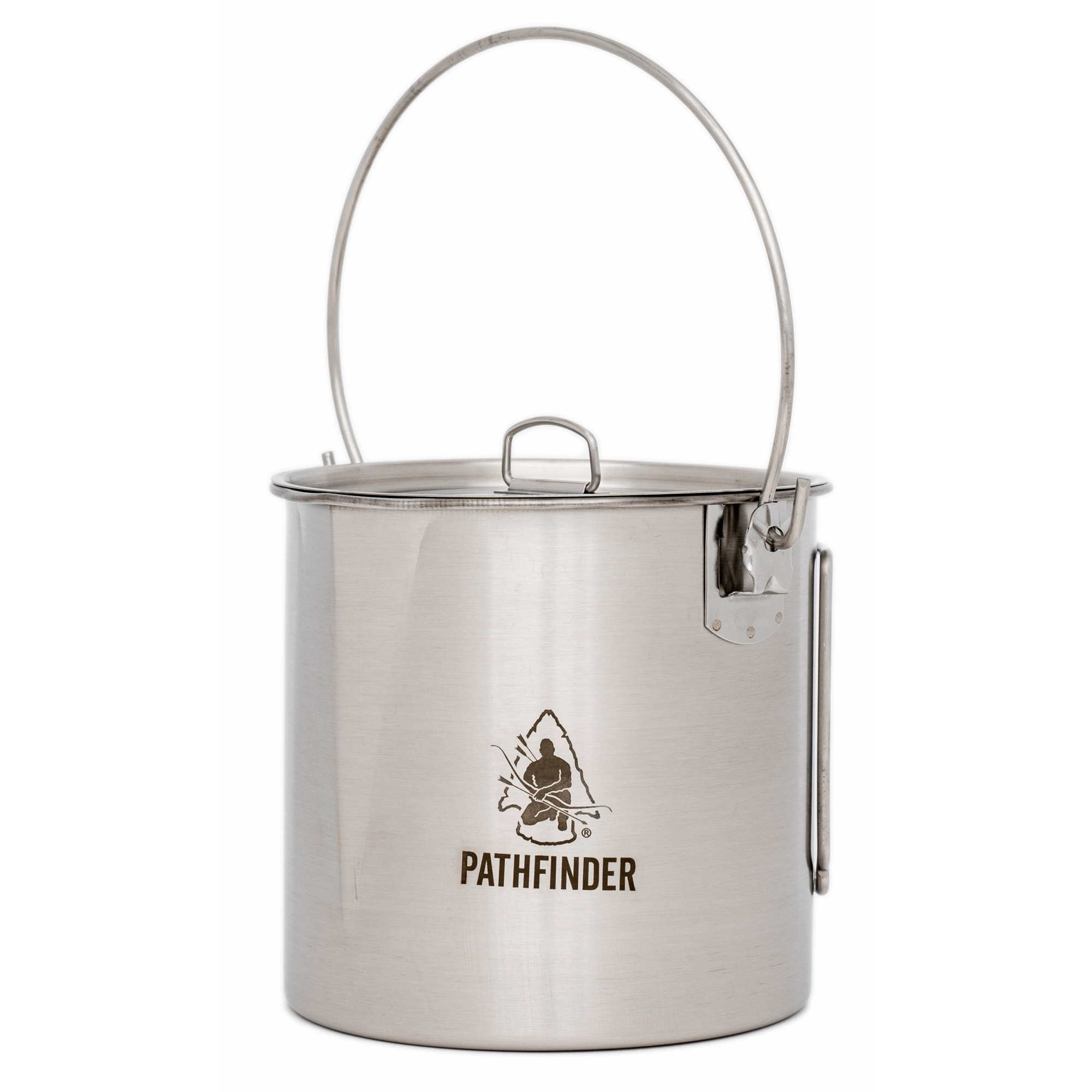 Pathfinder 64oz Bush Pot and Lid Set, Stainless Steel - PF64BP102 - Pathfinder