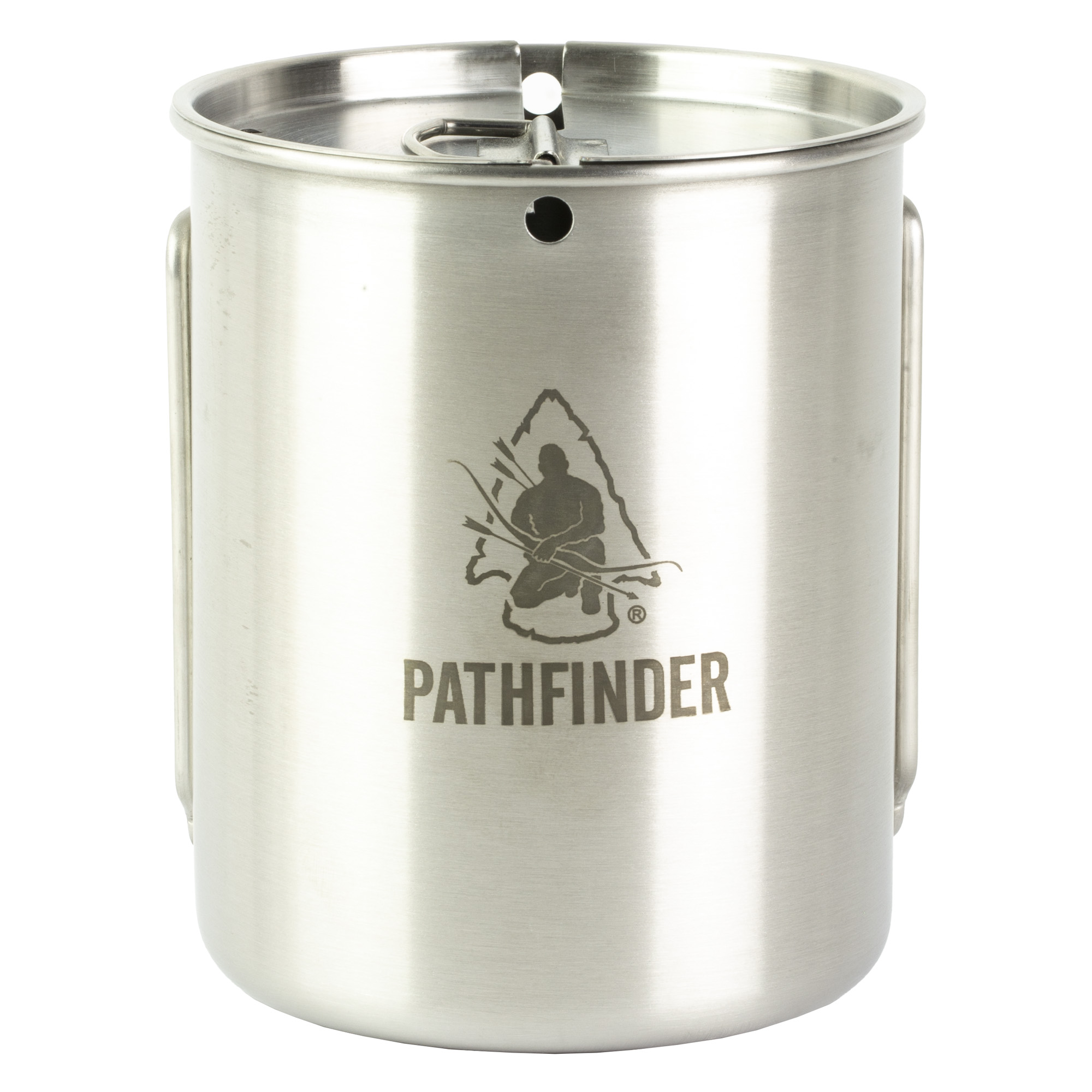 Pathfinder 25oz Cup and Lid Set, Stainless Steel - PFCUPLIDPF - Pathfinder