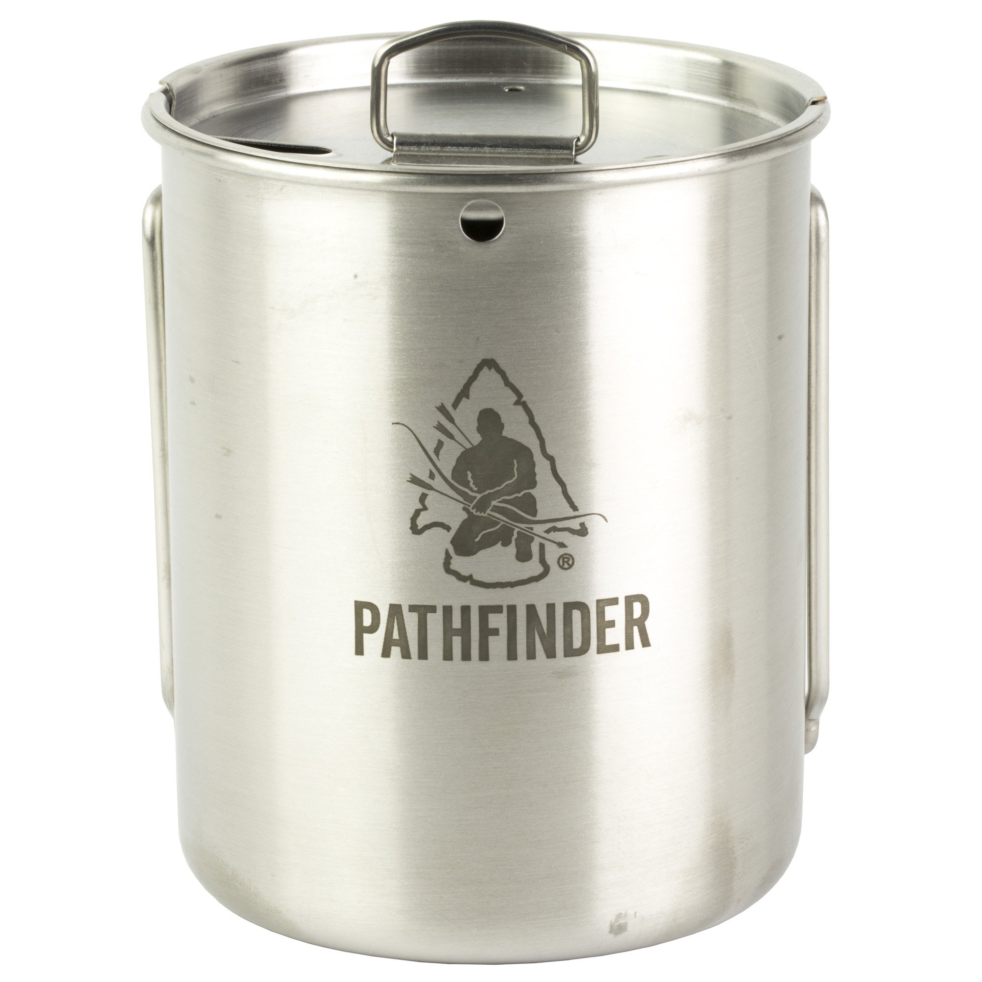 Pathfinder Folding Skillet and Lid, Stainless Steel, Locking Folding Handle - Pathfinder
