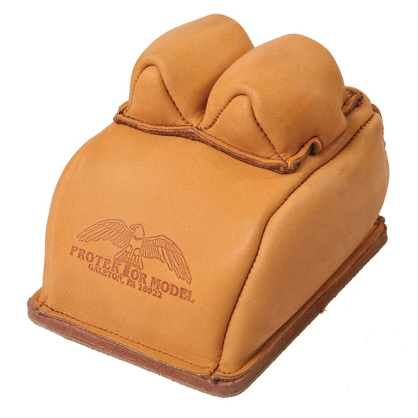 Protektor Model 6.75" x 5" x 3.75" Bunny Ear Rear Bag w/Hard Bottom, Tan - Protektor Model