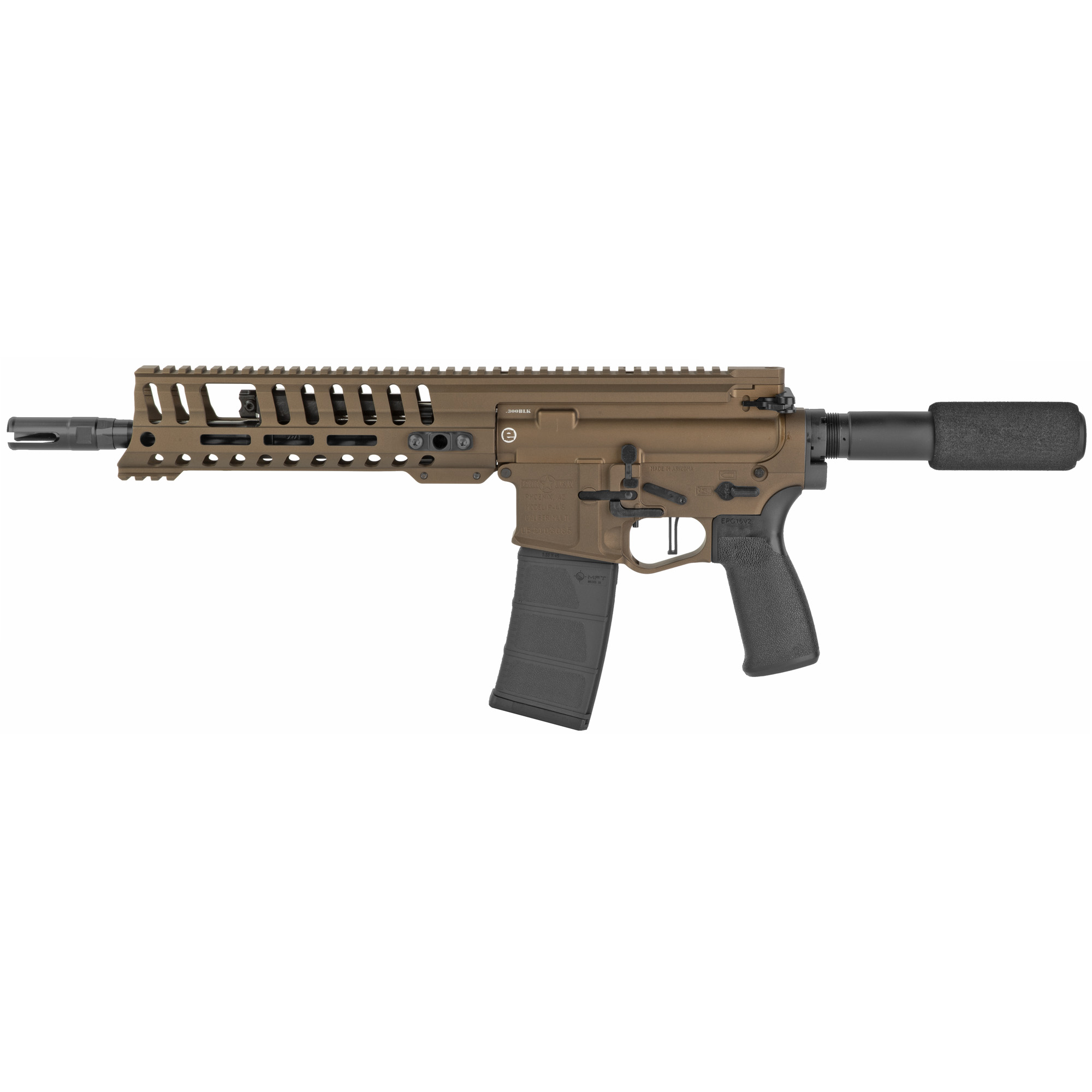 Patriot Ordnance Factory .300 AAC Blackout AR Pistol with 10.5" Barrel, Bronze - 1800 - Patriot Ordnance Factory