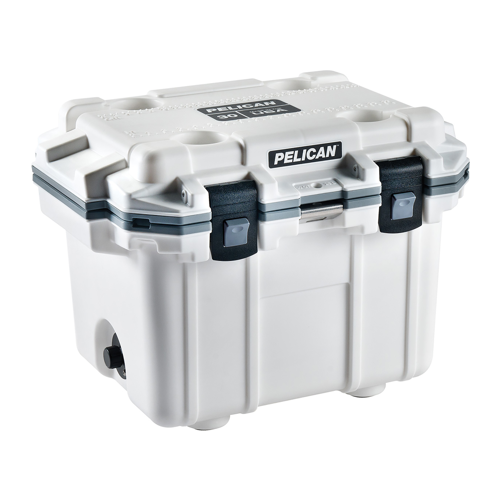 Pelican 61.13 x 27.50 x 27.50 in Elite Cooler 30Q-1-WHTGRY Cooler Gray, White - Pelican