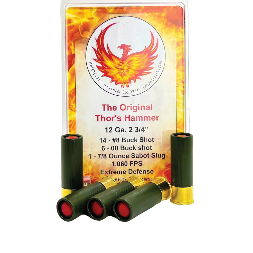 Phoenix Rising The Original Thor's Hammer 12 Gauge FSJ Sabot Slug and Buckshot, 5rds - Phoenix Rising