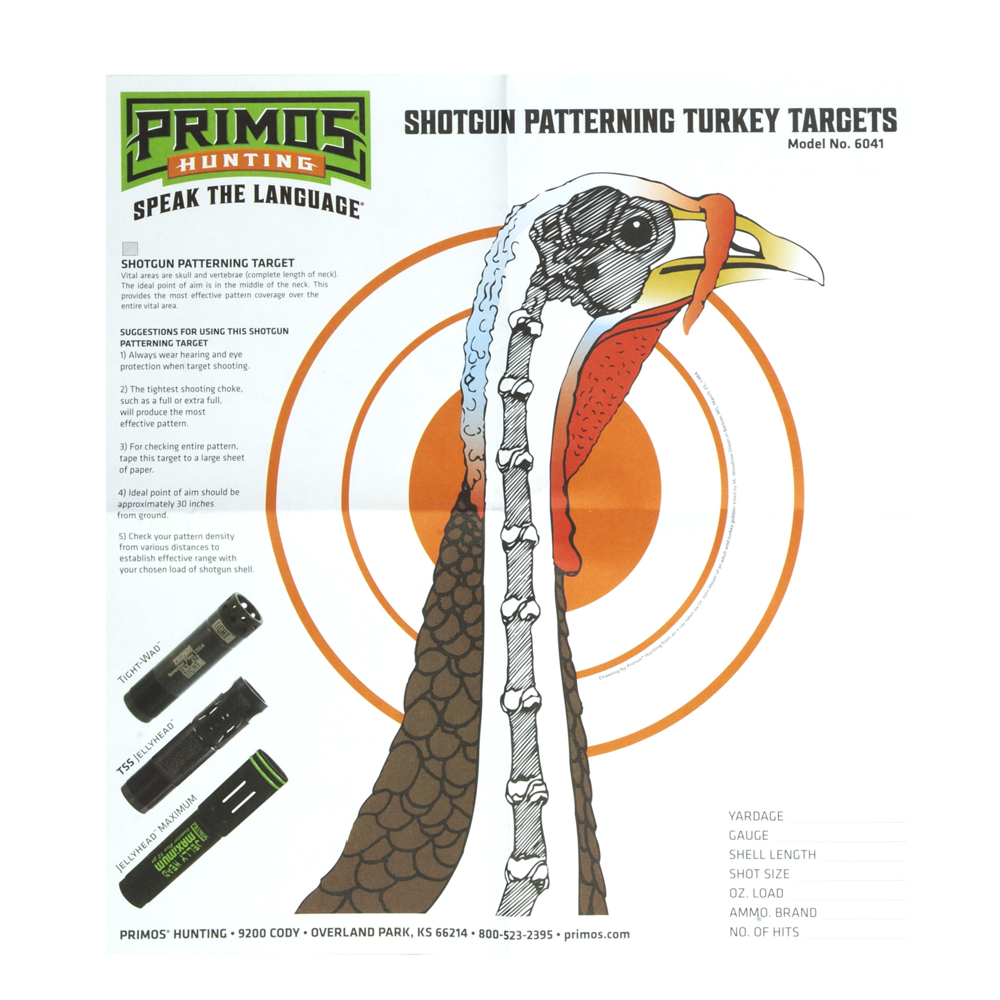 Primos Turkey Target, 12 Targets, Poly Bag - 6041 - Primos