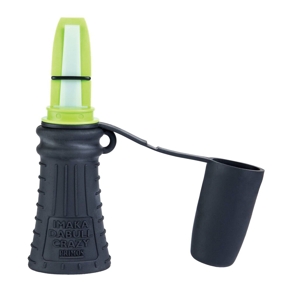 Primos Imaka Da Bull Crazy Cow Elk Long Range Call, Black/Green - Primos