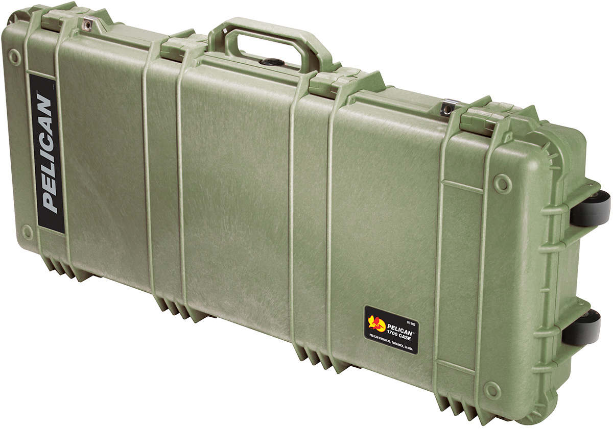Pelican 1700 Weapon Case, OD Green with Solid Foam - 1700-000-130 - Pelican