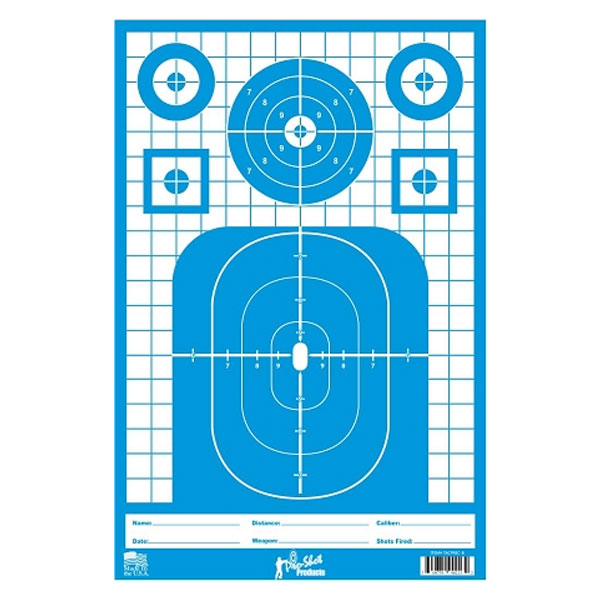 Pro Shot Tactical Precision Splattershot 12"x18" Targets, 8-Pack - TACTPREC-BLUE-8PK - Proshot