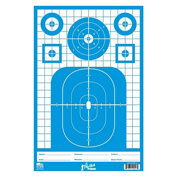 Pro Shot Tactical Precision Splattershot 12"x18" Targets, 8-Pack - TACTPREC-BLUE-8PK