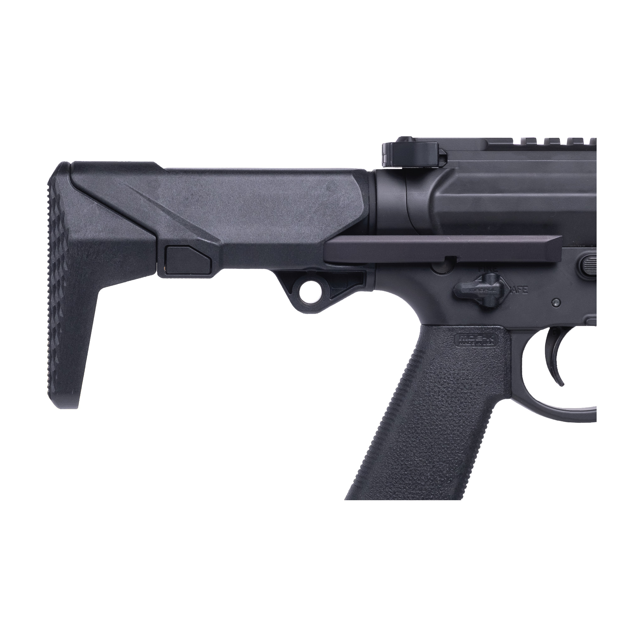 Q Shorty Stock, Black, 2 Position, fits AR/M4 Receivers, Includes Recoil Spring and 3oz Buffer - Q Llc