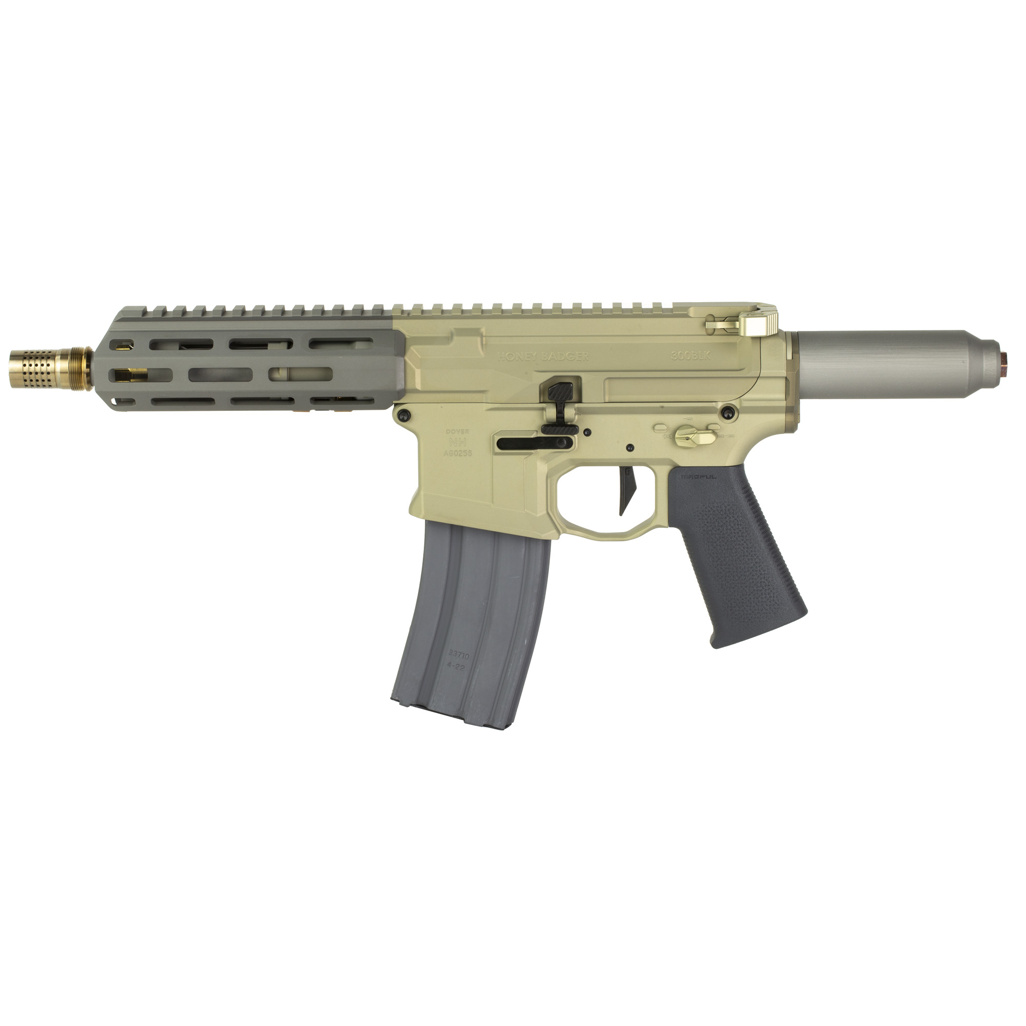 Q LLC .300 AAC Blackout AR Pistol with 7" Barrel, Flat Dark Earth - HB300BLK7INPISTOLNB - Q Llc