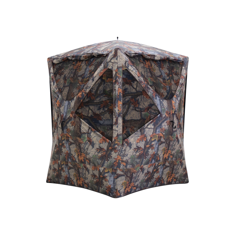Barronett Blinds Prowler 300 75" x 75" x 80" Hub Blind, Bloodtrail Woodland Camouflage - Barronett Blinds