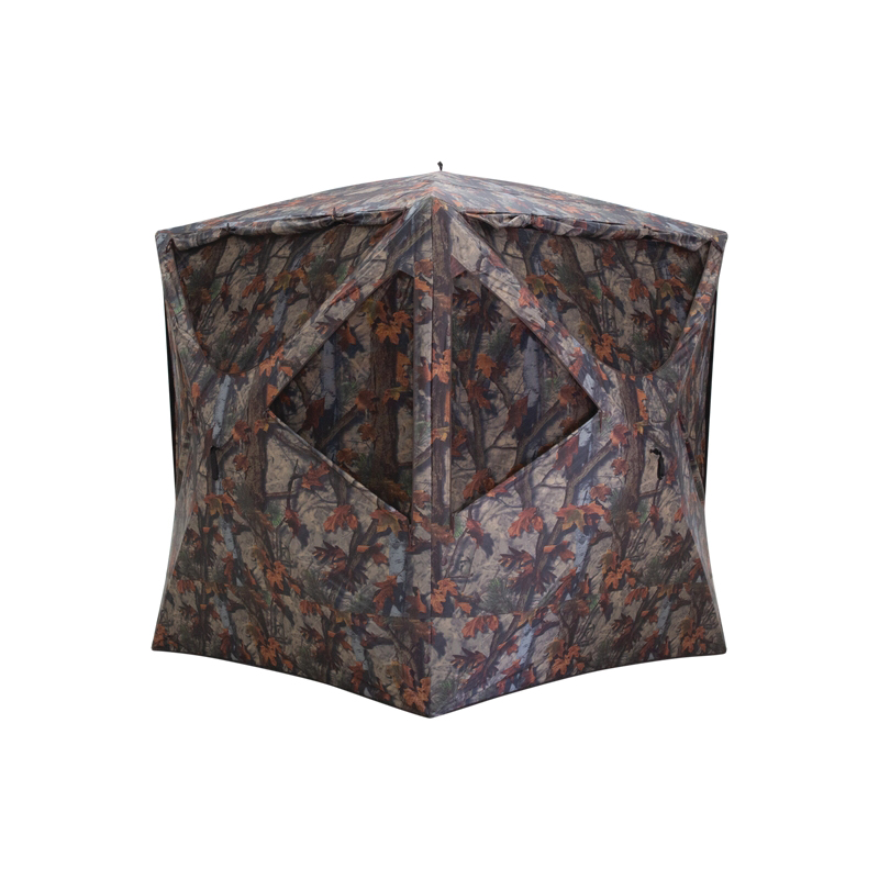 Barronett Blinds Prowler 350 70" x 70" x 80" Hub Blind, Bloodtrail Woodland Camouflage - Barronett Blinds