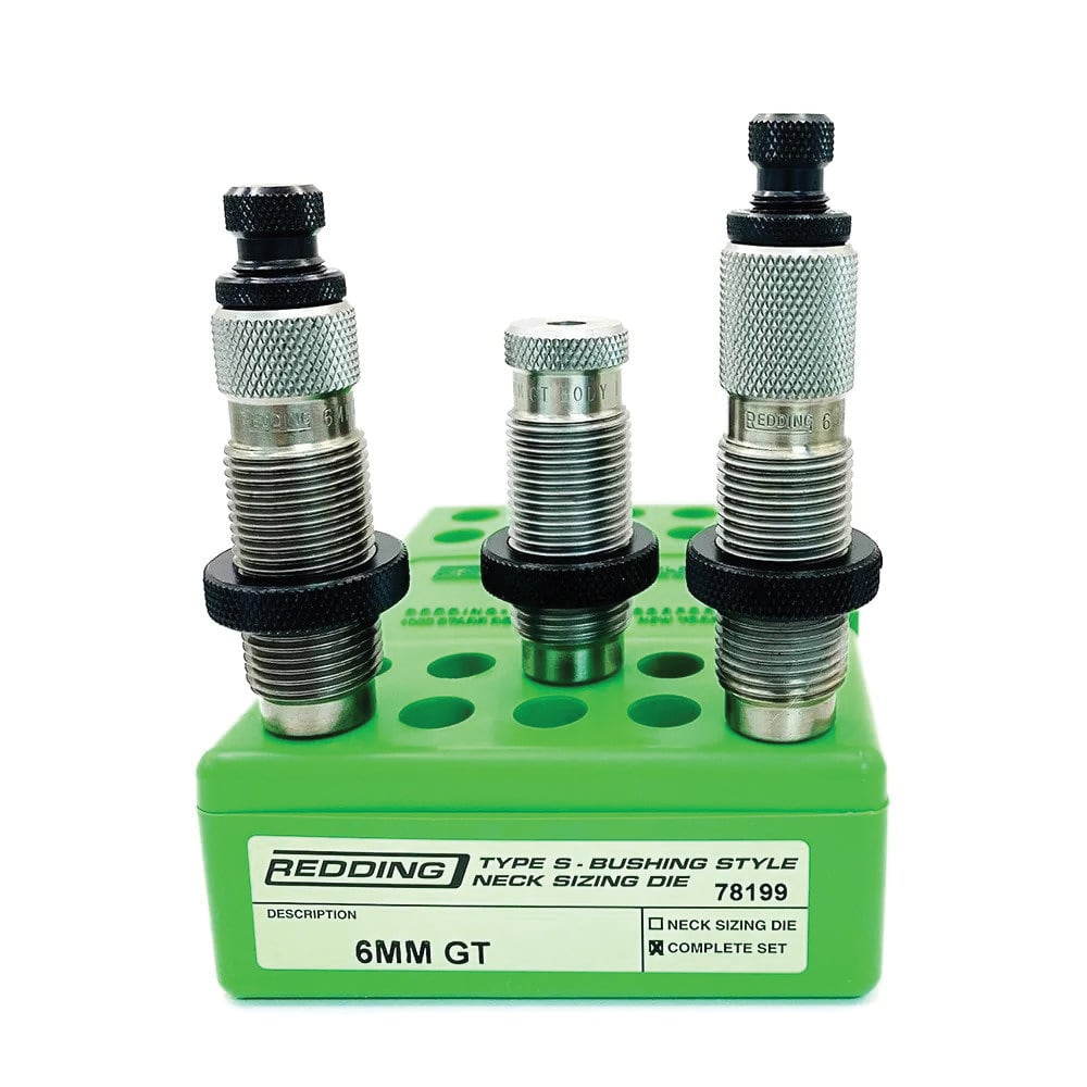 Redding Reloading Equipment 6mm GT Rifle Type-S Bushing Neck 3-Die Set - Redding Reloading Equipment