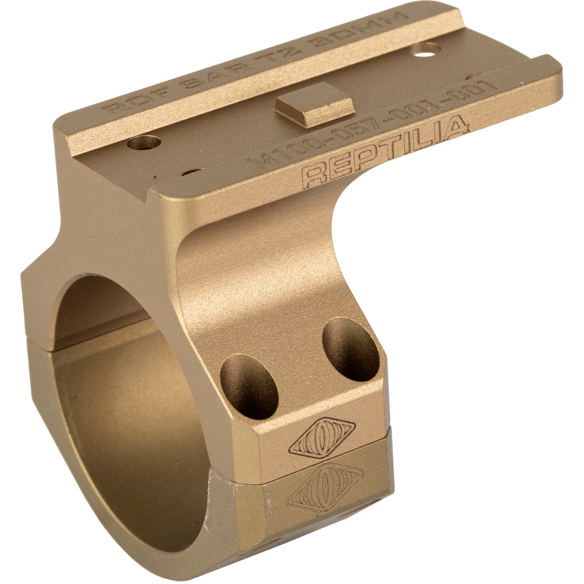 Reptilia ROF-SAR, Mount, for Aimpoint Micro Footprint, fits 30mm Optic, Anodized, Flat Dark Earth - Reptilia