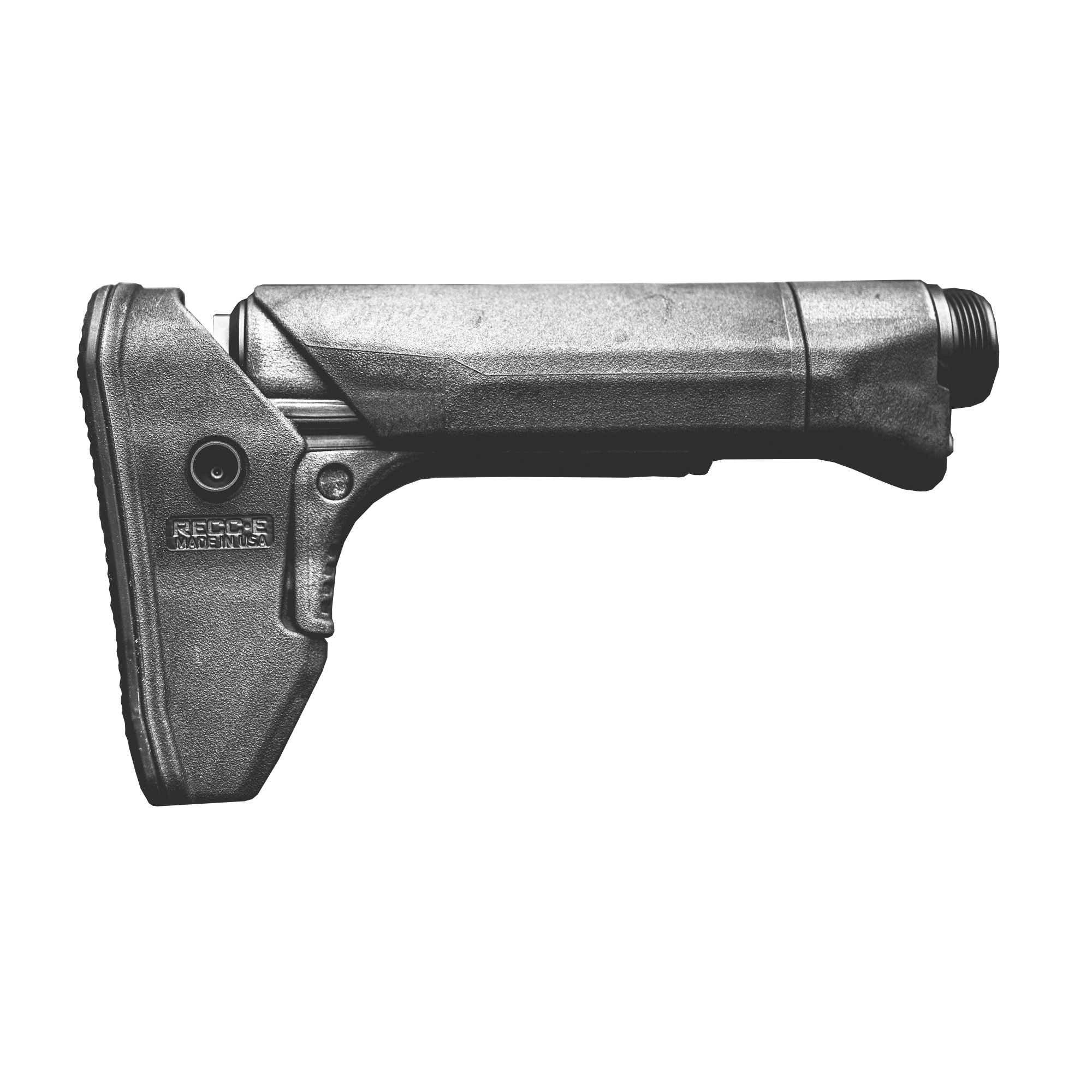 Reptilia RECC-E, Rifle Stock, Fits AR Buffer Tube, Black, Includes Receiver Extension - Reptilia