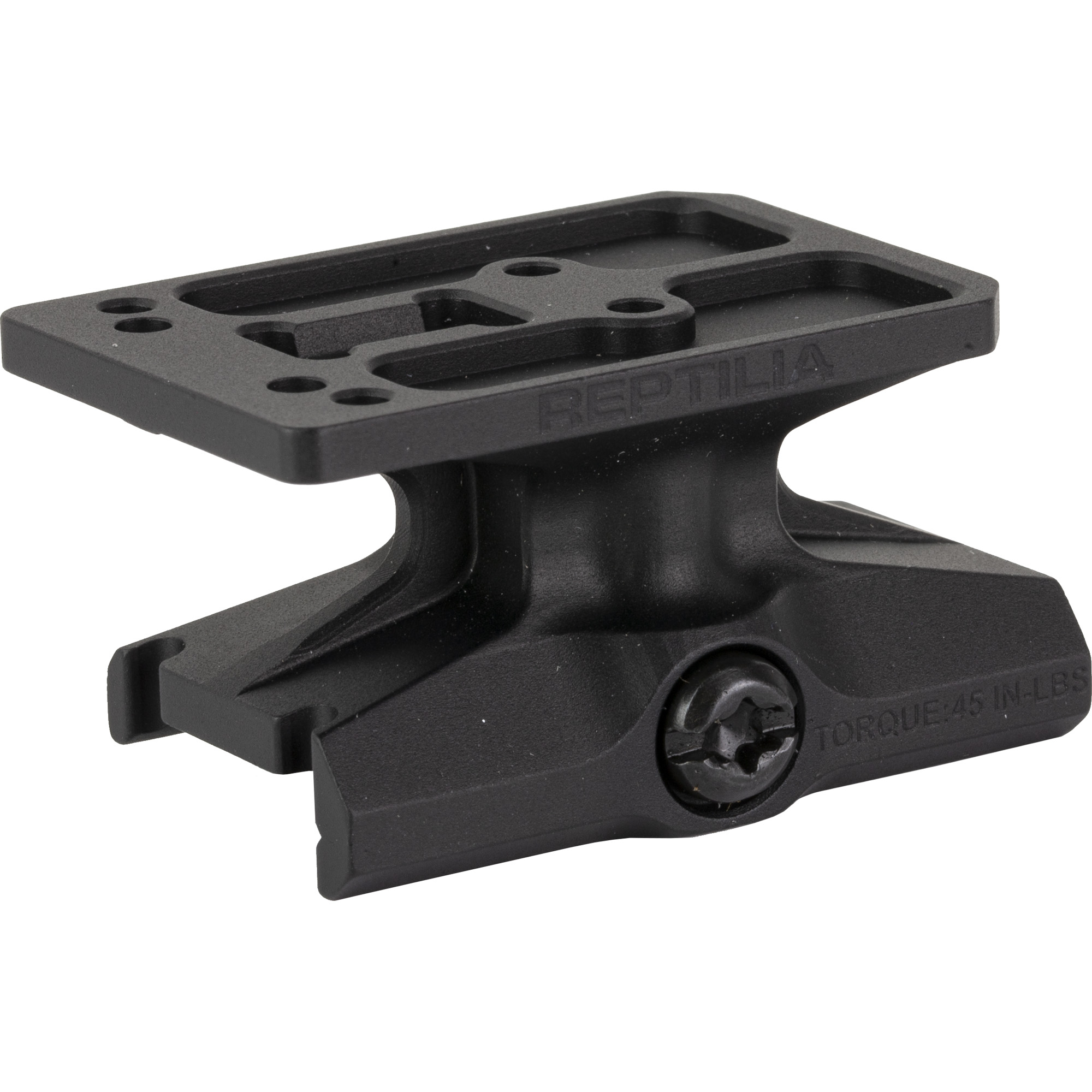 Reptilia DOT Mount, 1.93" Optical Axis Height, Compatible with Holosun AEMS, Anodized Finish, Black - Reptilia