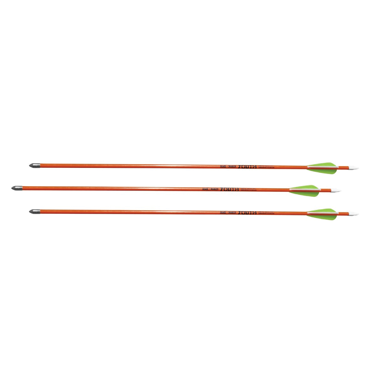 Dead Ringer 26" 29 lb Youth Arrow, Black/Orange Pack of 3
