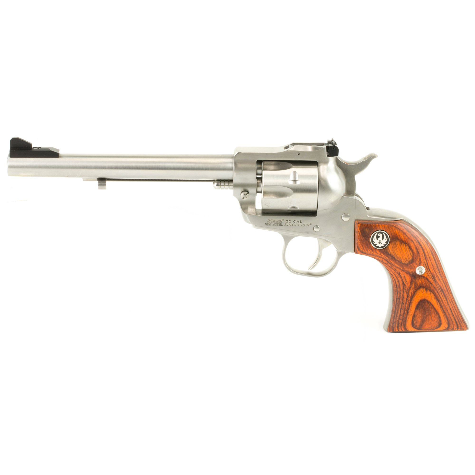 Ruger Single-Six .22LR Revolver, 6.5" Barrel, Adjustable Rear & Ramp Front Sights, Silver - 626 - Ruger