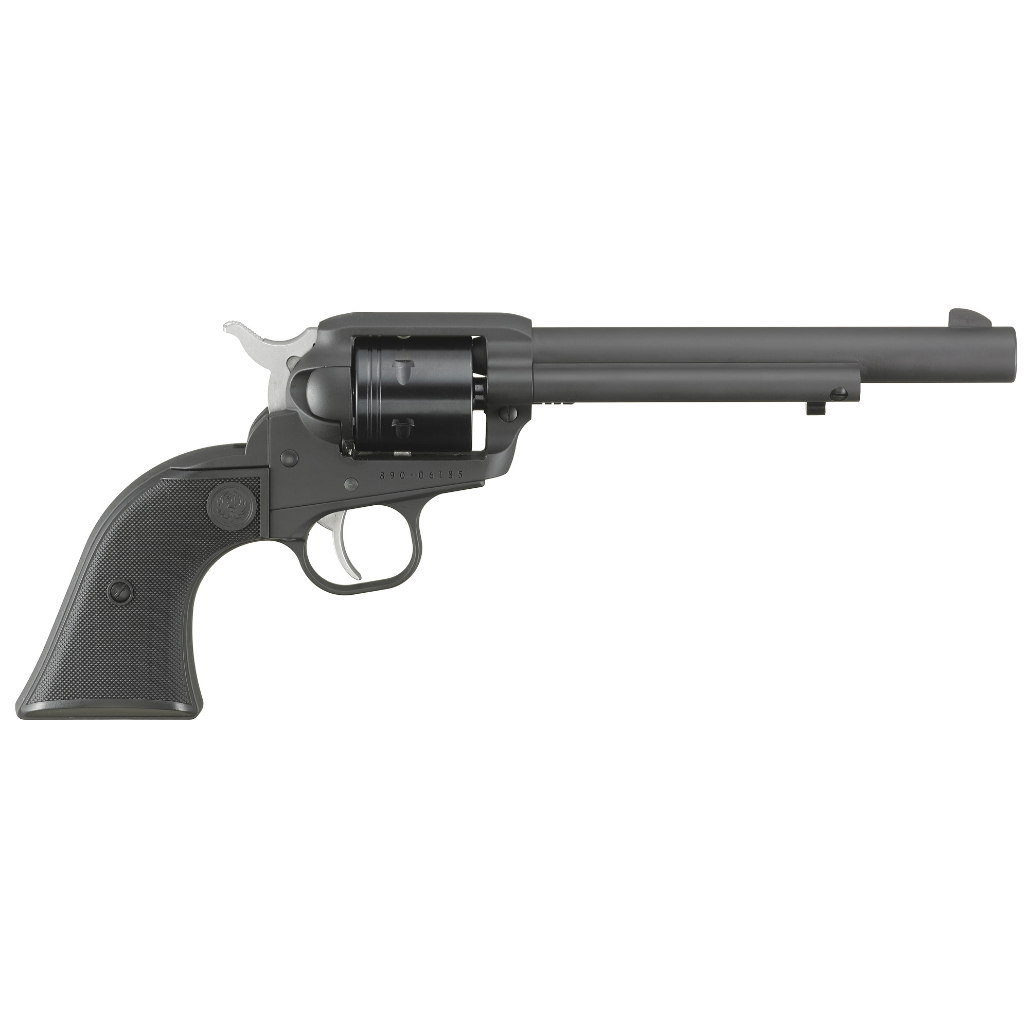Ruger Wrangler .22LR Revolver, 6.5" Barrel, Internal Notch Rear Blade Front Sights, Black - 2042 - Ruger