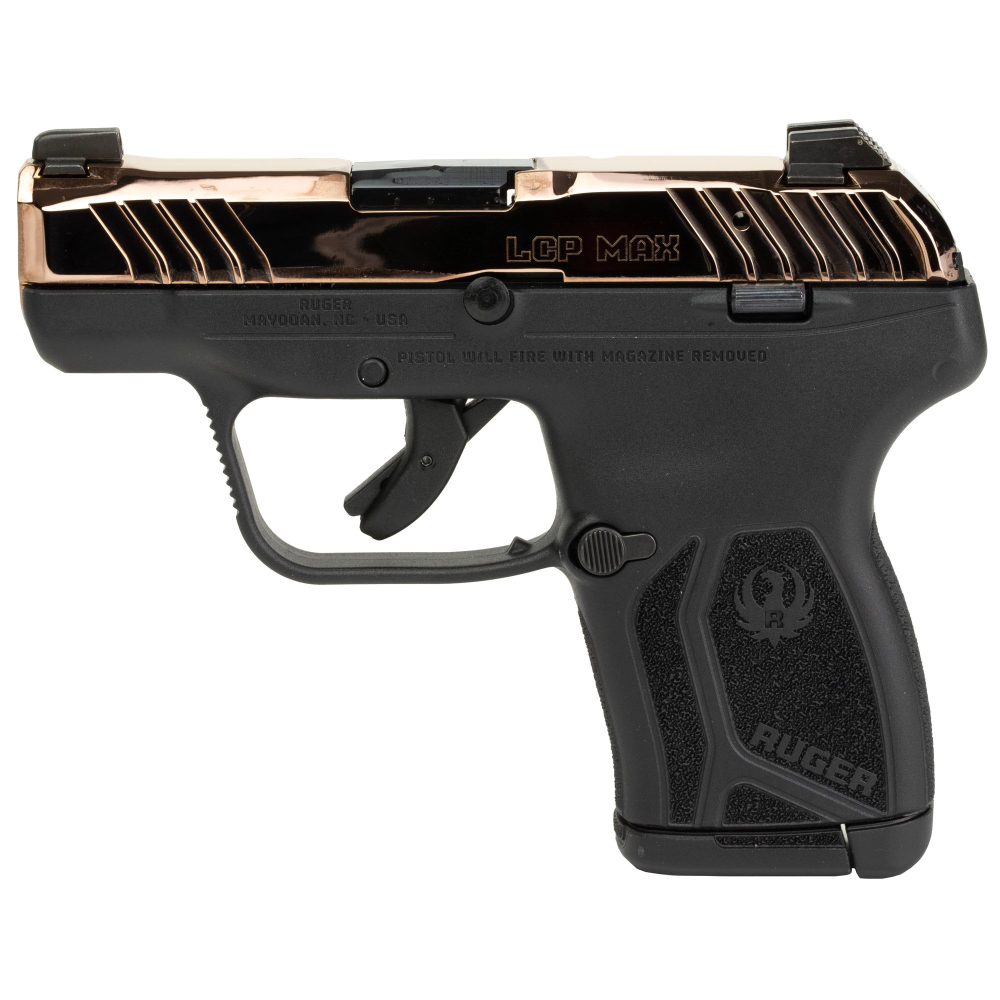 Ruger LCP MAX .380 ACP Pistol, 2.8" Barrel, NS Front Only Sights, Rose Gold - 13740 - Ruger