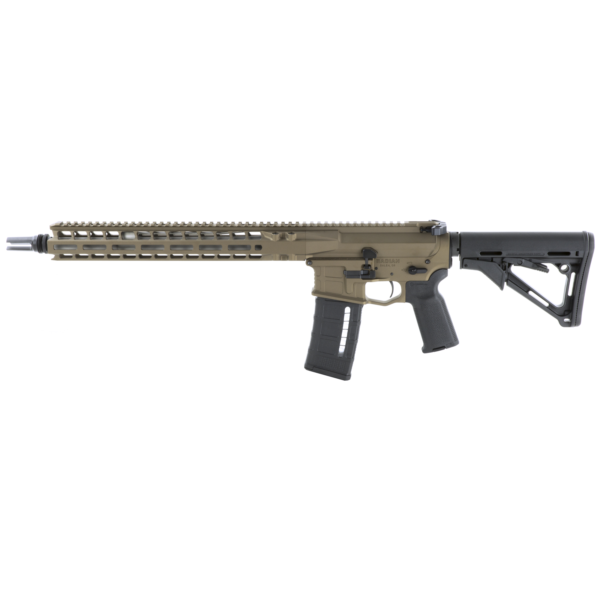 Radian Weapons Model 1 .223 Wylde AR Rifle with 14.5" Barrel, Brown - R0040 - Radian Weapons