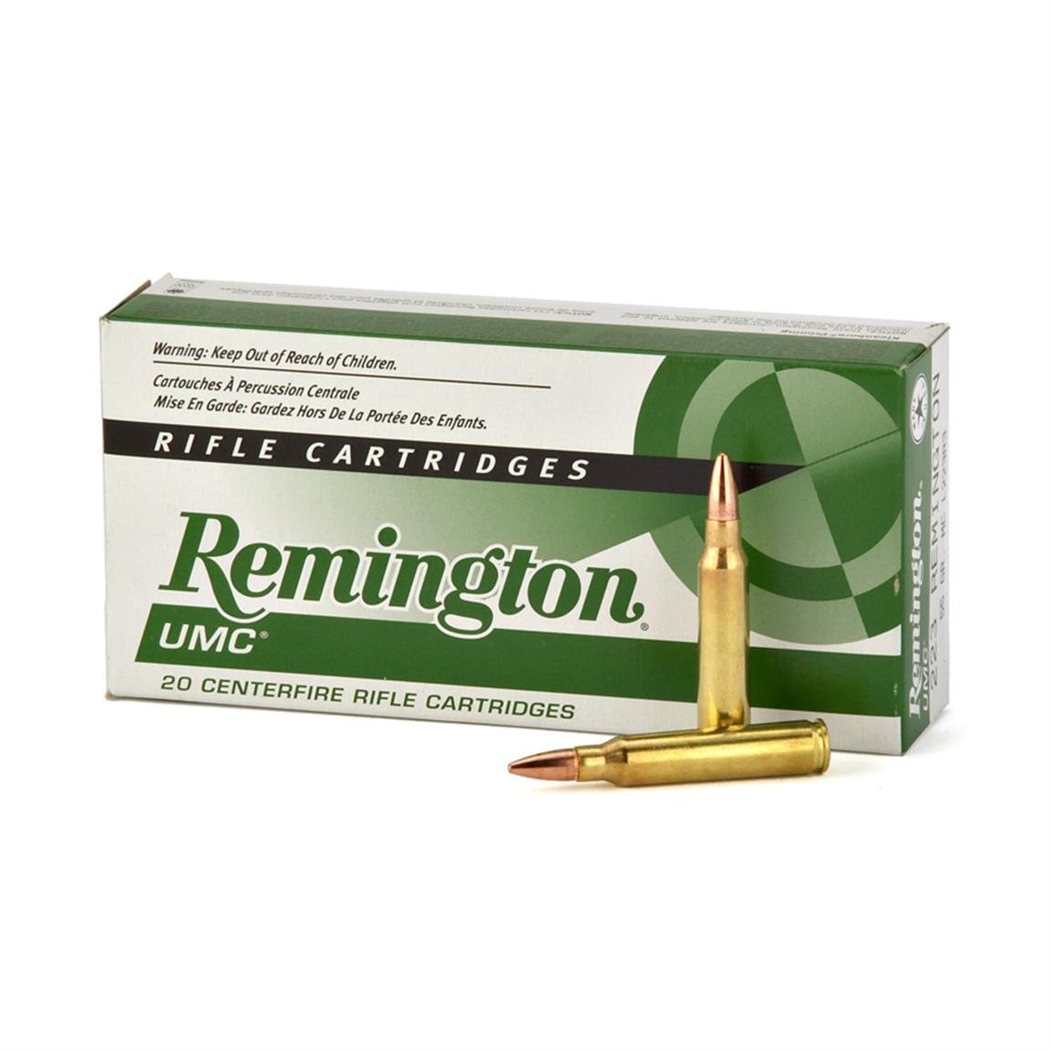 Remington UMC .223 Rem Ammo 55 Gr FMJ 20rds - L223R3