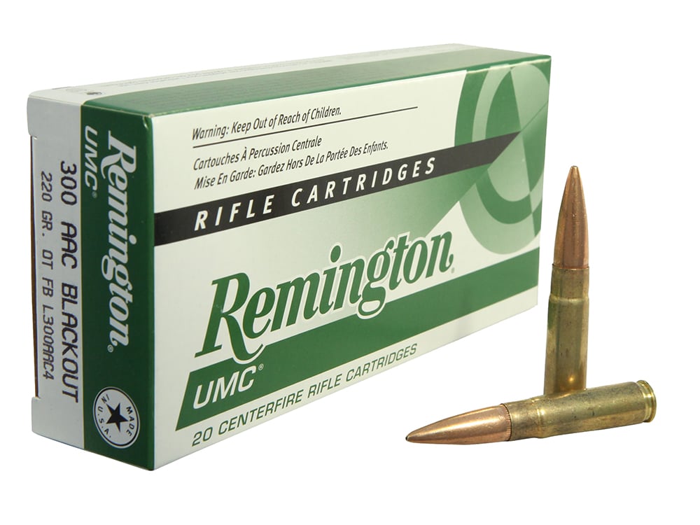 Remington UMC 300 AAC Blackout 220gr OTFB Ammunition 20rds - L300AAC4 - Remington