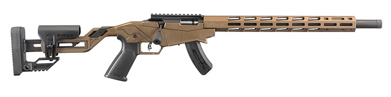 Ruger Precision Rimfire .22 LR Bolt Action Rifle, Burnt Bronze Cerakote - 8407 - Ruger