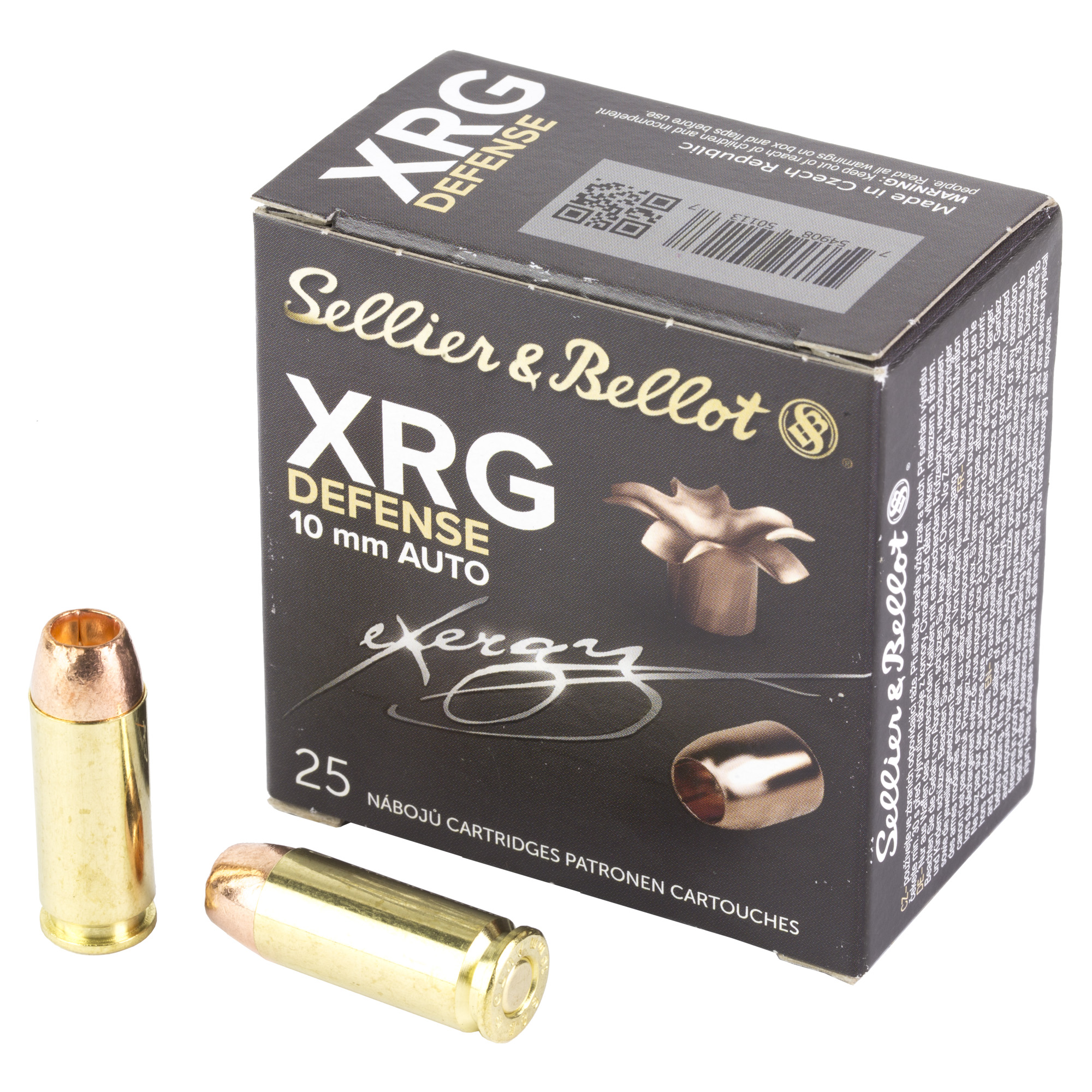 Sellier & Bellot Pistol 10mm Ammunition, 25 Rounds JHP 130Gr - SB10XA