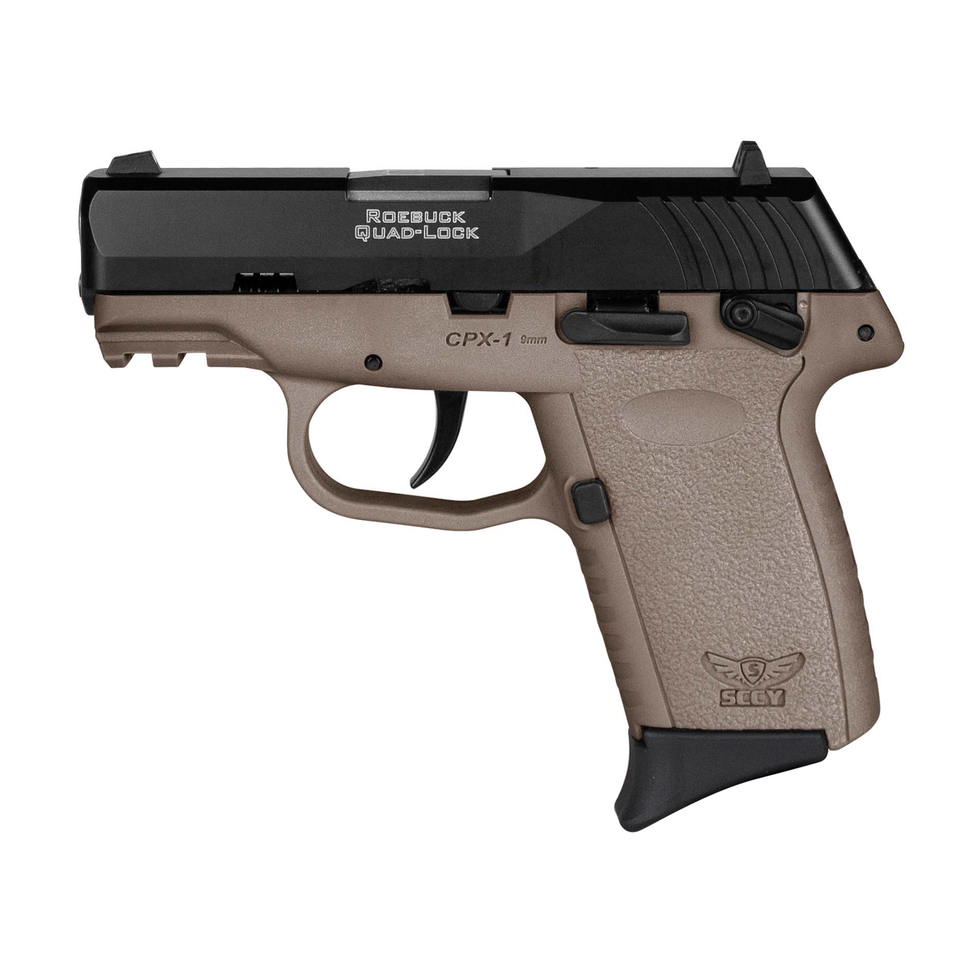 SCCY CPX-1 Gen 3 9mm Pistol, 3.1" Barrel, 3 Dot Sights, Flat Dark Earth, Black - CPX1CBDEG3 - Sccy