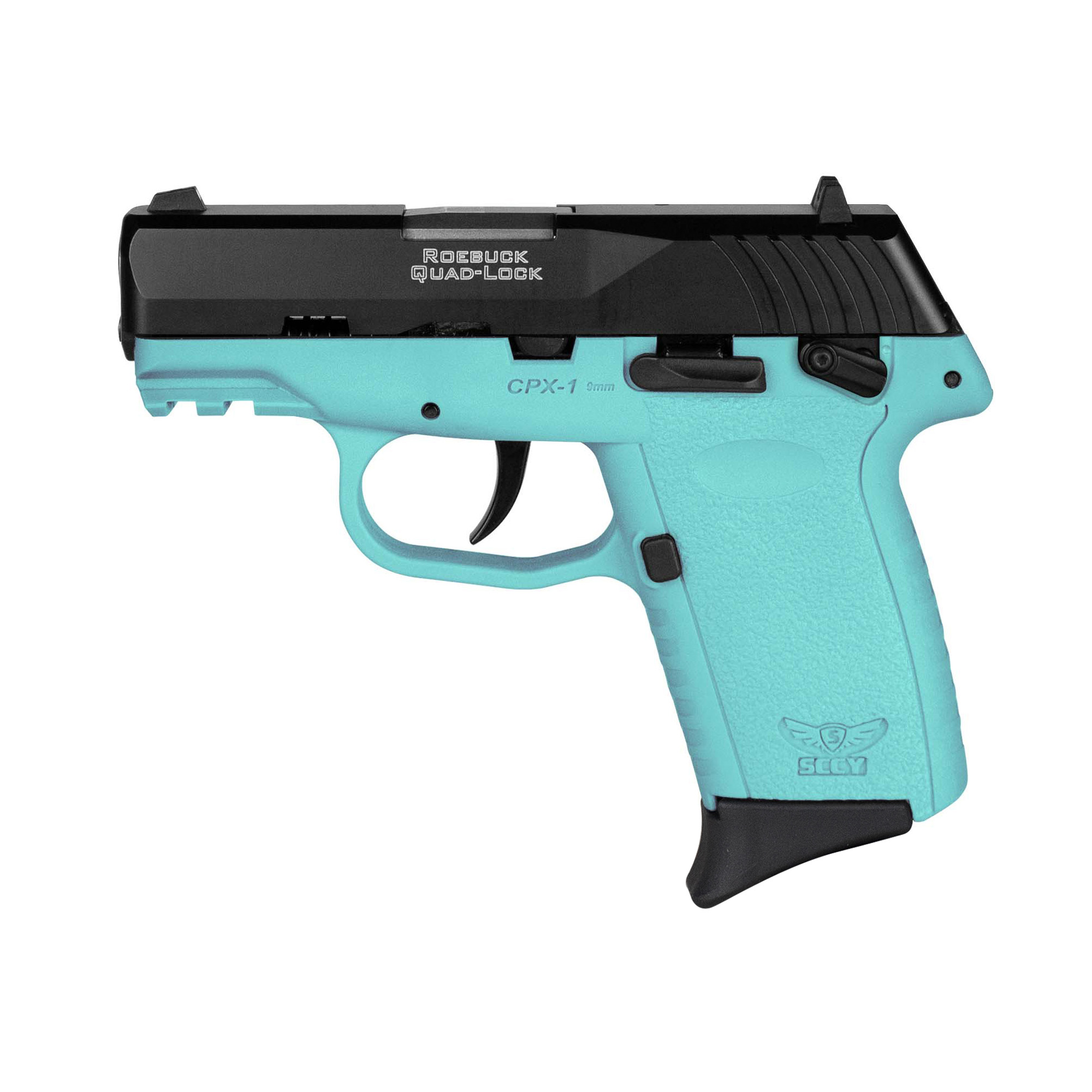 SCCY CPX-1 Gen 3 9mm Pistol, 3.1" Barrel, 3 Dot Sights, SccyBlu, Black - CPX1CBSBG3 - Sccy