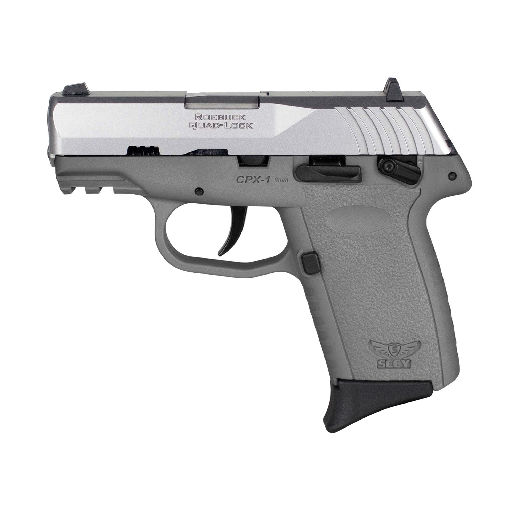 SCCY CPX-1 Gen 3 9mm Pistol, 3.1" Barrel, 3 Dot Sights, Gray, Silver - CPX1TTSGG3 - Sccy