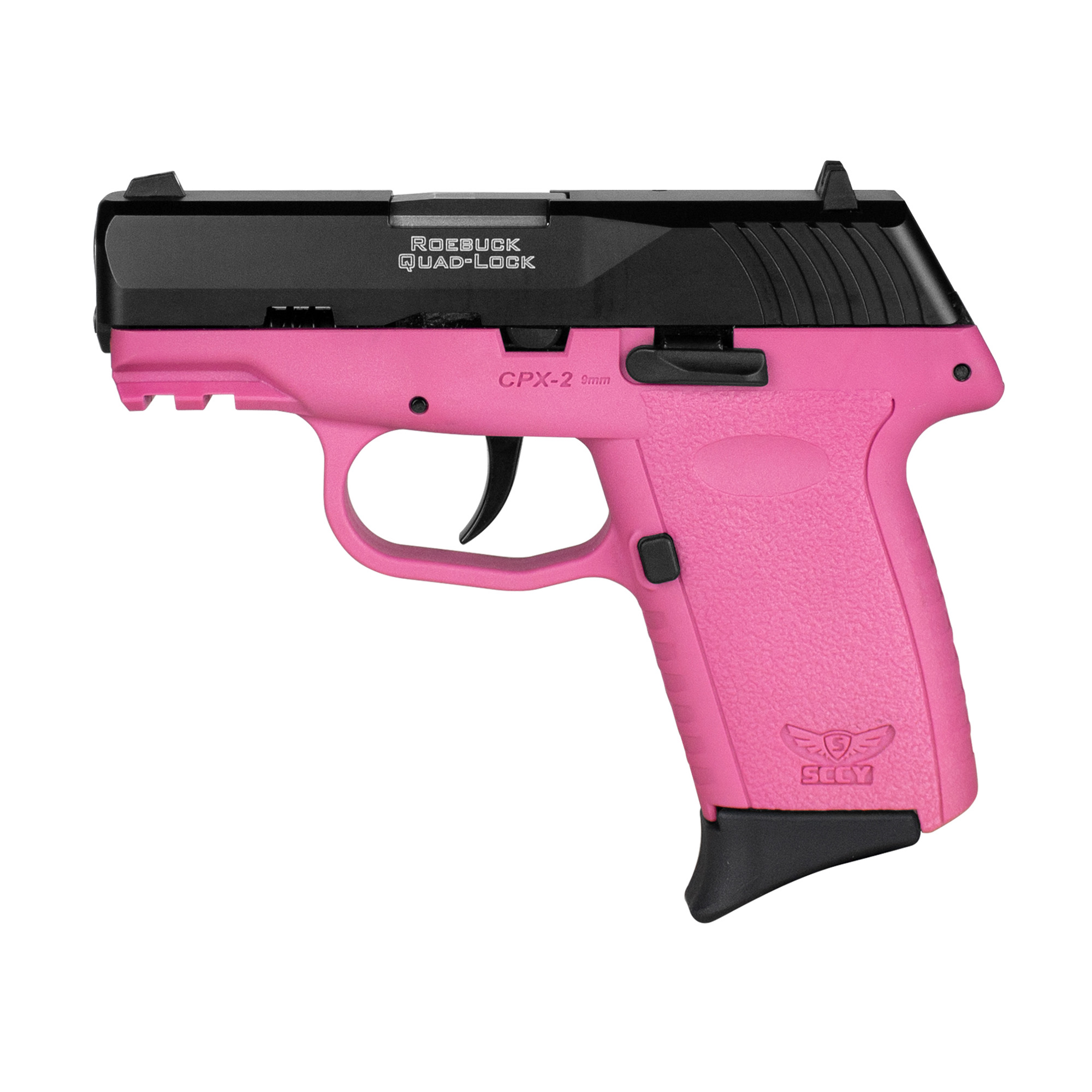 SCCY CPX-2 Gen 3 9mm Pistol, 3.1" Barrel, 3 Dot Sights, Pink, Black - CPX2CBPKG3 - Sccy