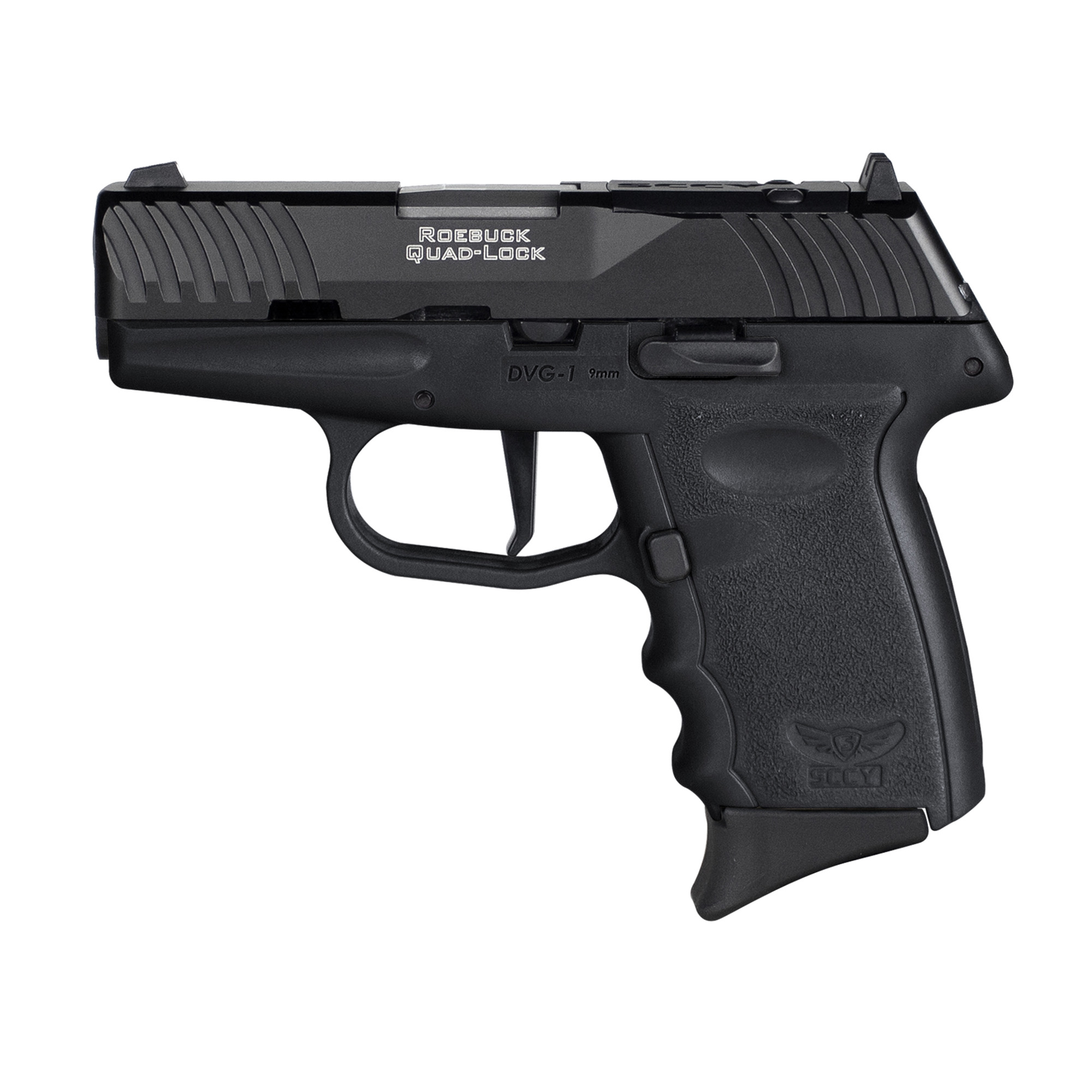 SCCY DVG-1 9mm Pistol, 3.1" Barrel, Blade Front/Adjustable Rear Sights, Black - DVG1CBBKRDR - Sccy