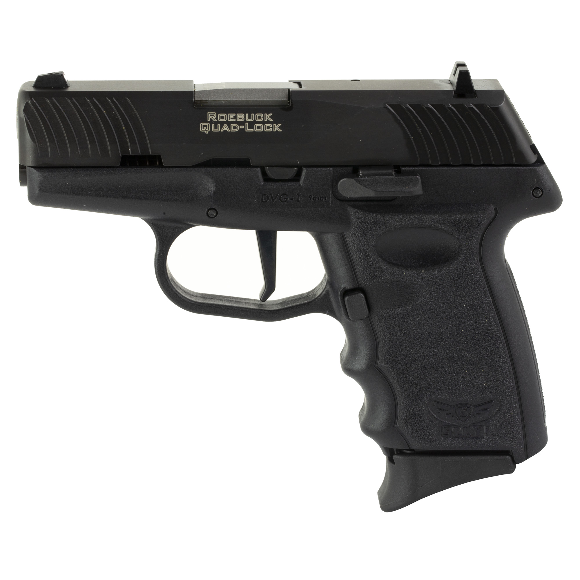 SCCY DVG-1 9mm Pistol, 3.1" Barrel, Blade Front/Adjustable Rear Sights, Black - DVG1CBBK - Sccy