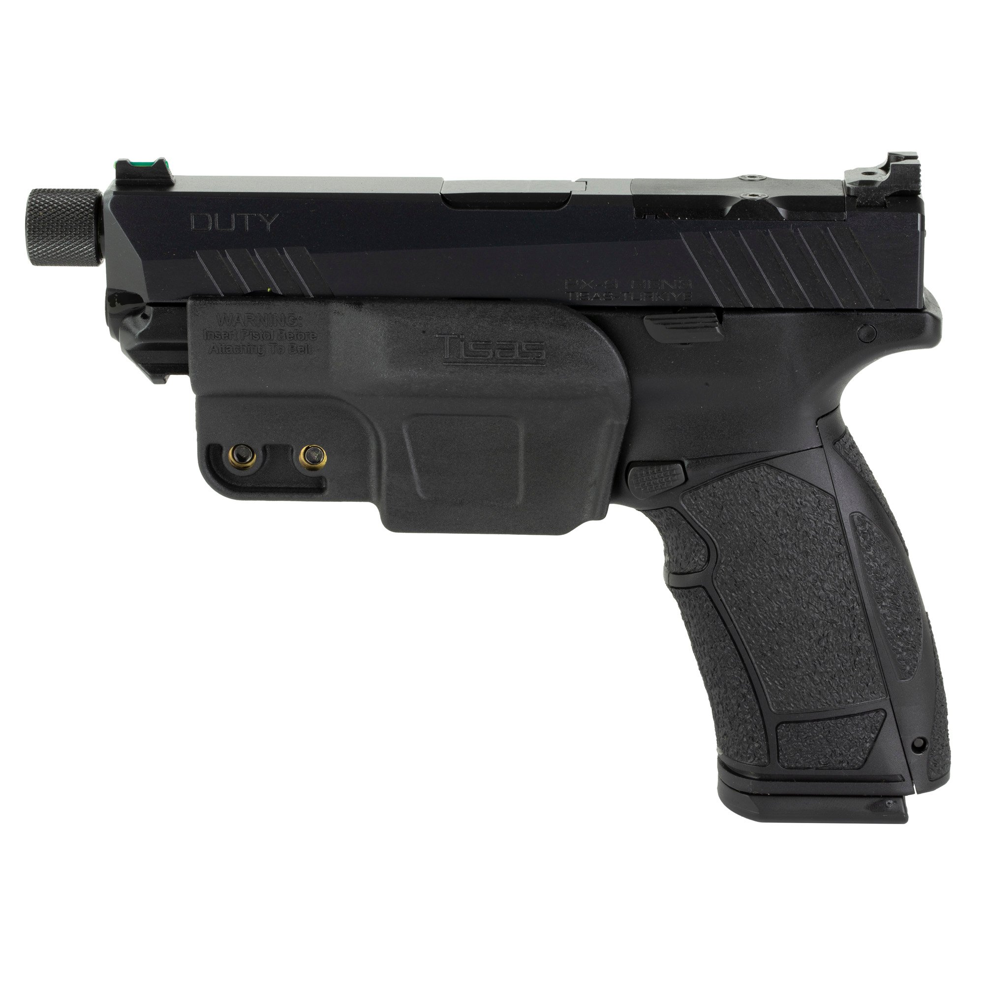 SDS Imports PX-9 Gen 3 Duty 9mm Pistol, 4.69" Barrel, Fiber Optic Front Sights, Black - PX9DTH10 - Sds Imports