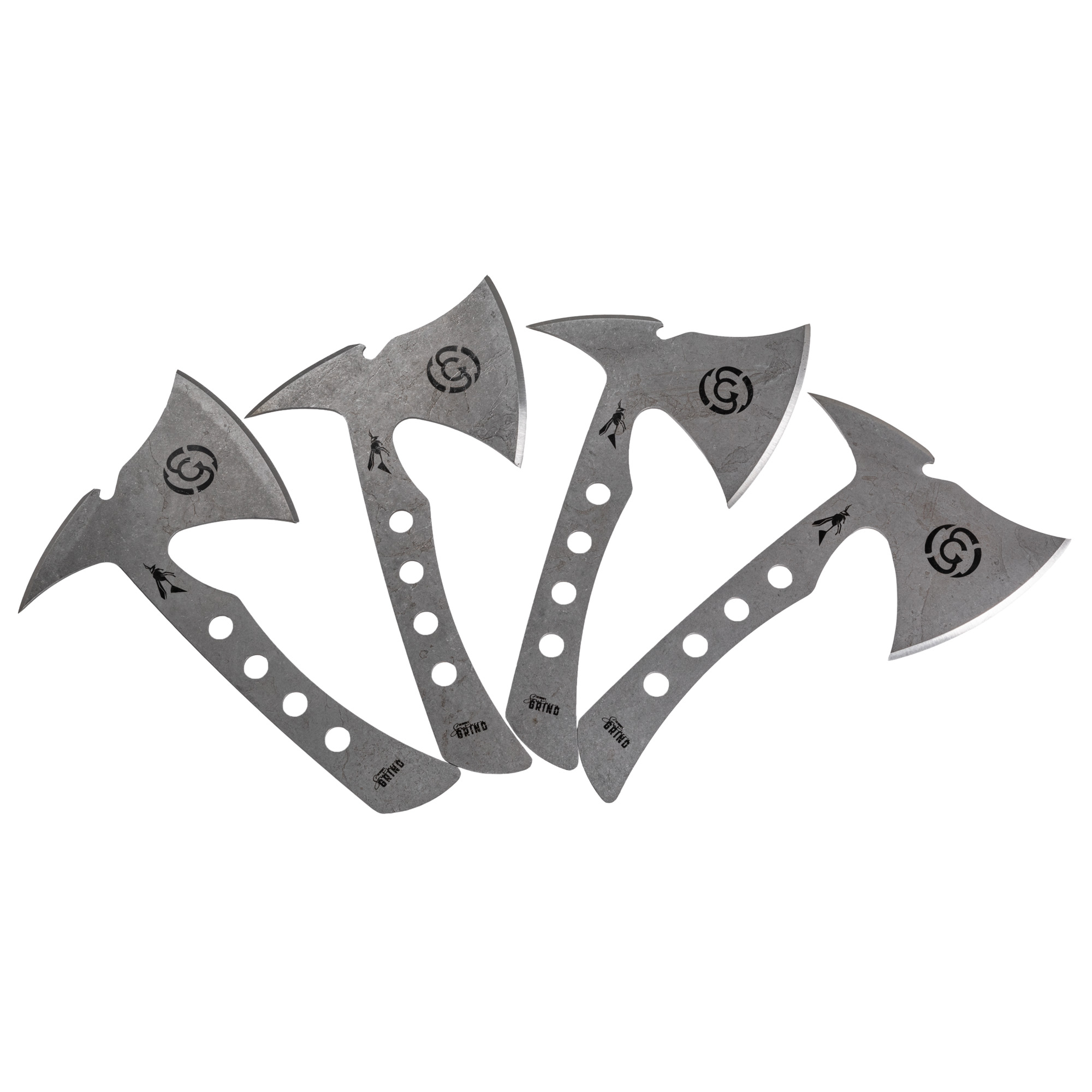 Zac Brown's Southern Grind Wasp, Set of 4 Throwing Axes, 11.5" Overall Length, Silver - SG10070001 - Zac Brown's Southern Grind