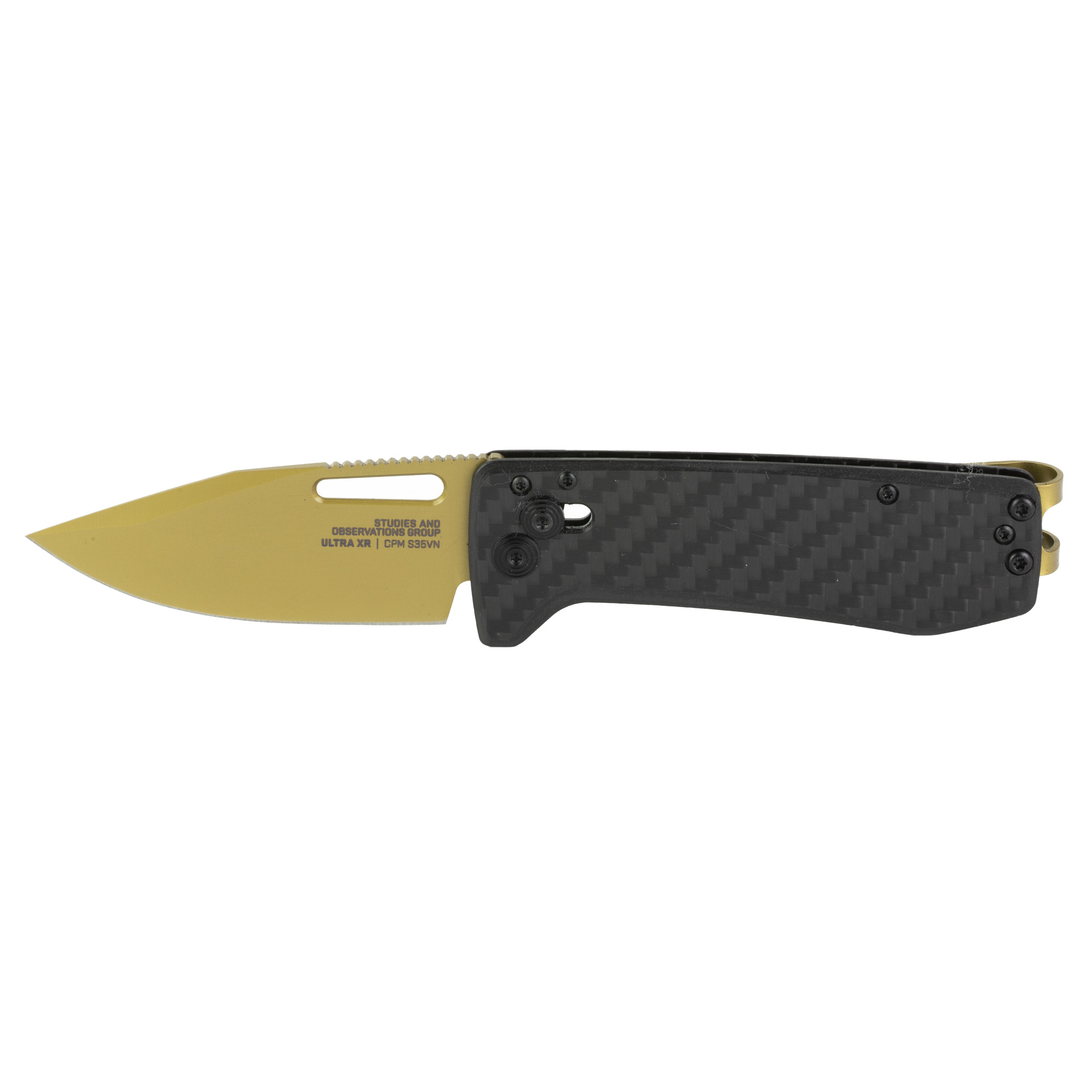 SOG Knives Ultra XR 2.8" Clip Point Folding Knife, Gold - SOG12630257 - Sog Knives