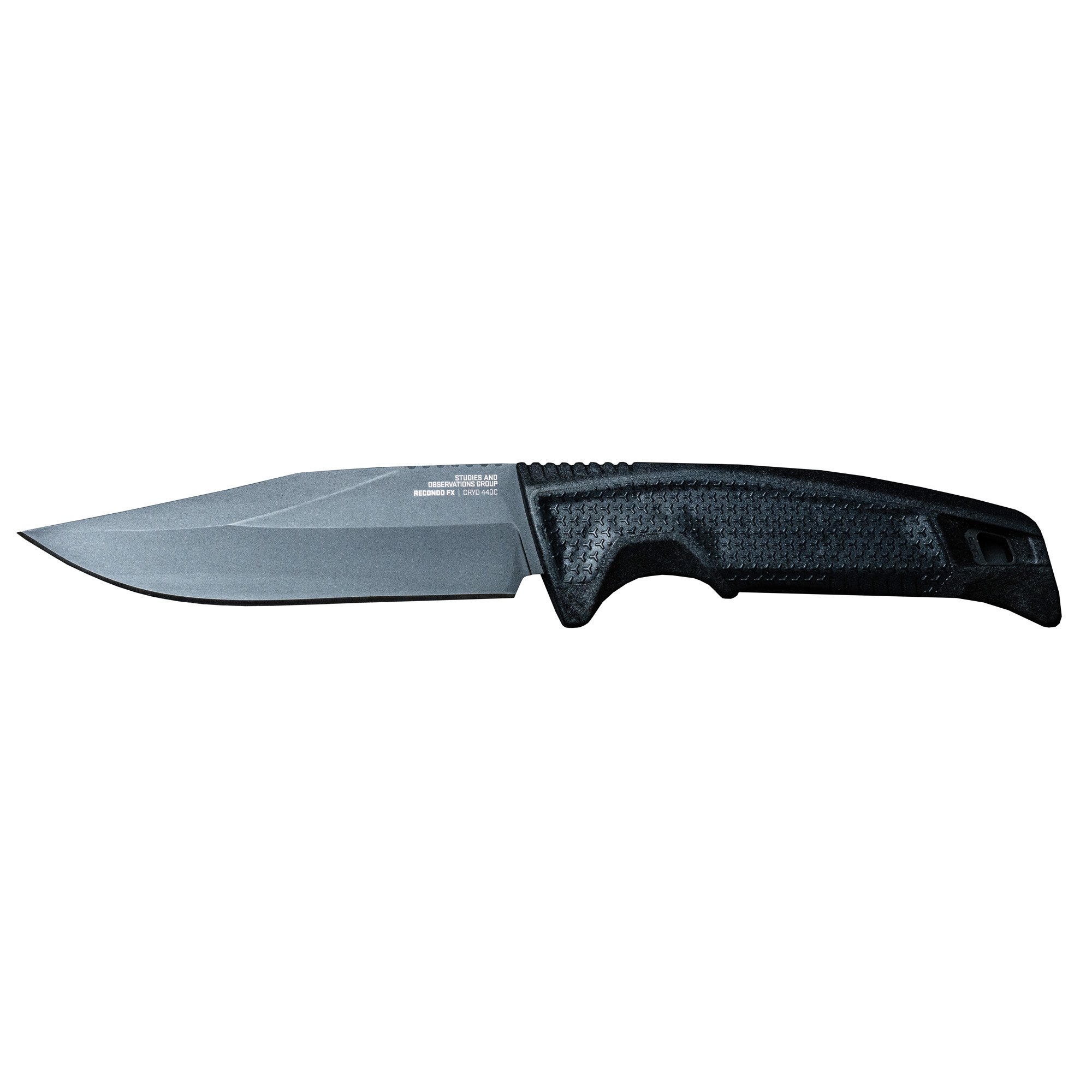 SOG Knives Recondo 4.6" Clip Point Fixed Blade Knife, Black - SOG17220157 - Sog Knives
