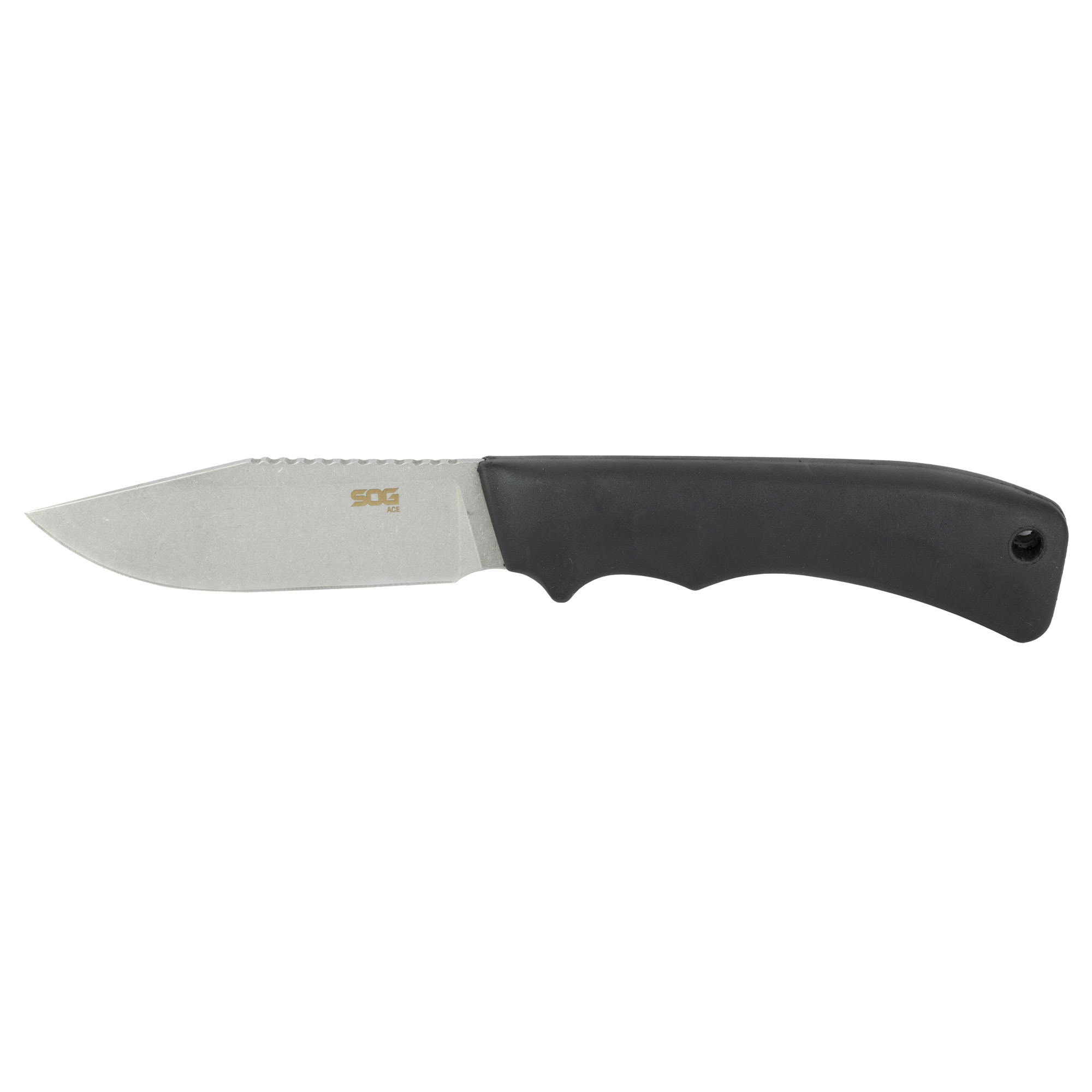 SOG Knives Ace 3.8" Clip Point Fixed Blade Knife, Silver - SOGACE1001CP - Sog Knives
