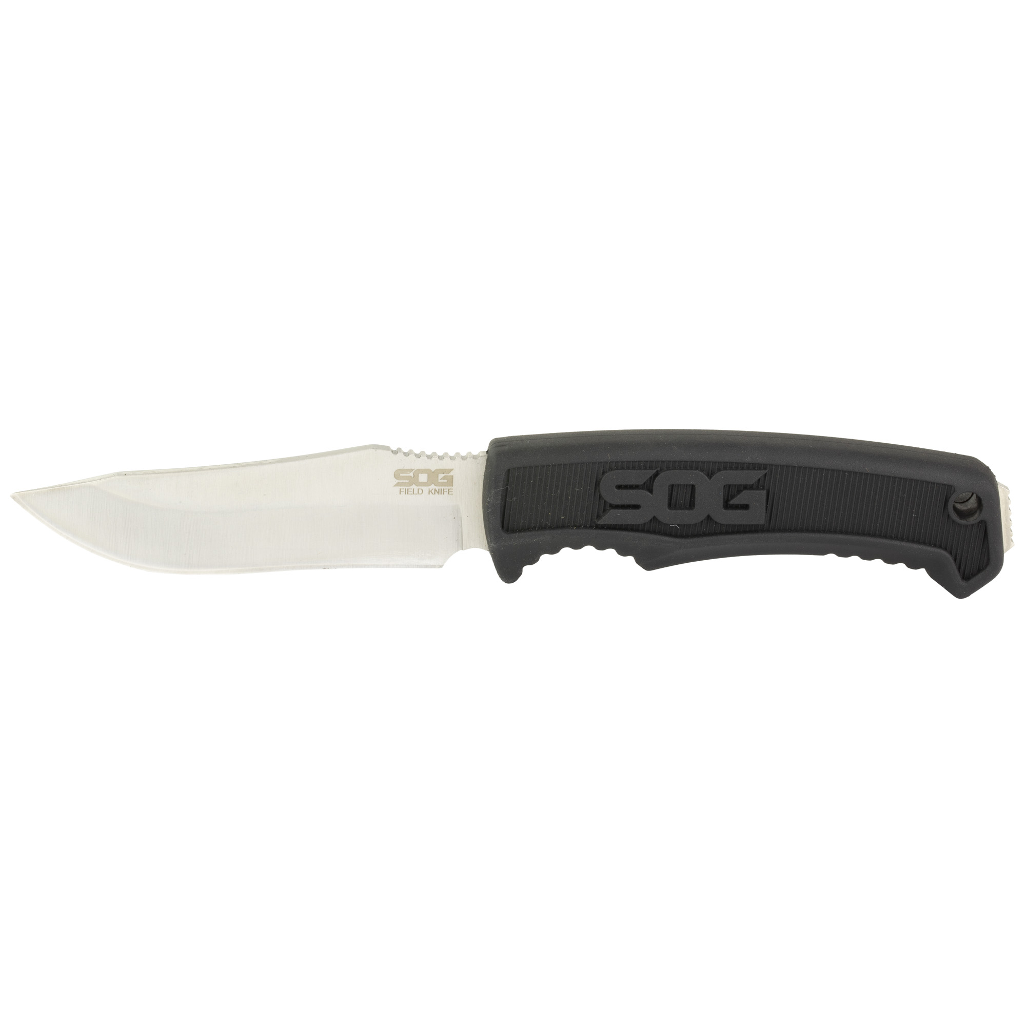 SOG Knives Field Knife 4" Clip Point Fixed Blade Knife, Silver - SOGFK1001CP - Sog Knives