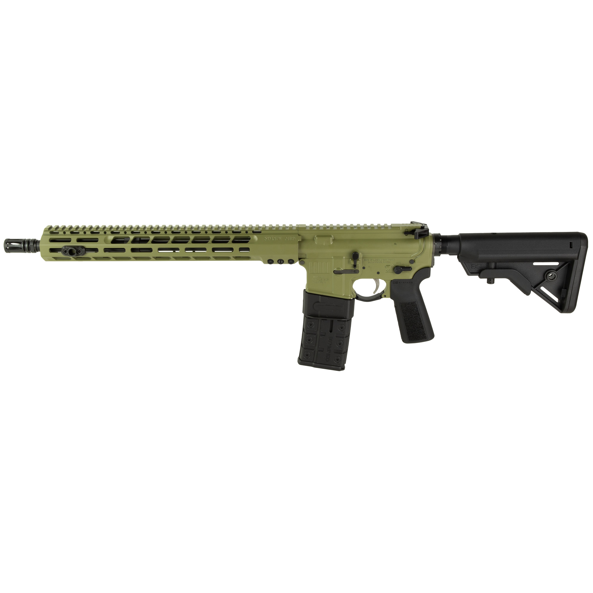 Sons of Liberty Gun Works .223 Remington AR Rifle with 16" Barrel, Green - M48916CACOMPBAZG - Sons Of Liberty Gun Works