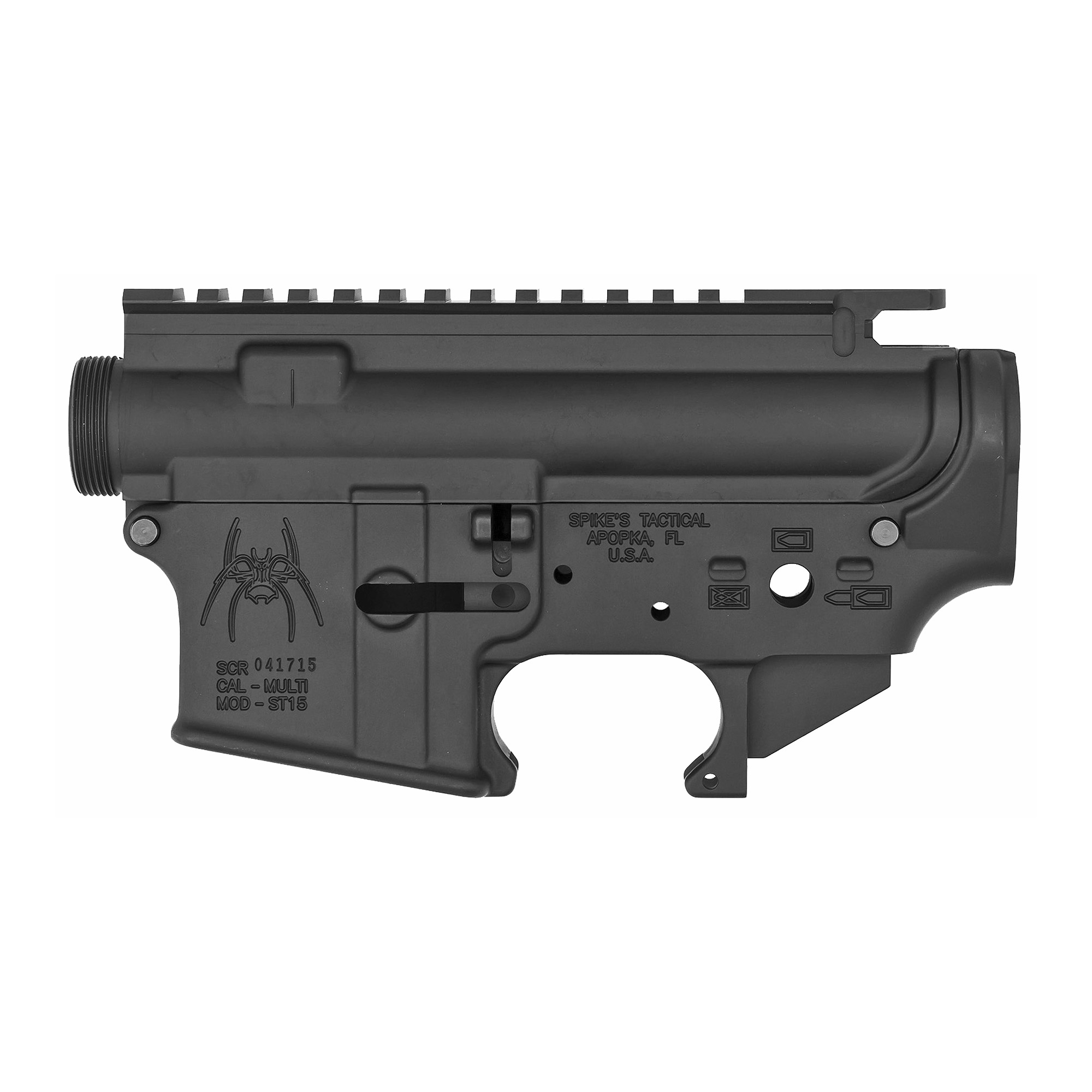 Spikes Tactical Upper/Lower Receiver .223 Remington AR Lower, Black - STS1019 - Spikes Tactical