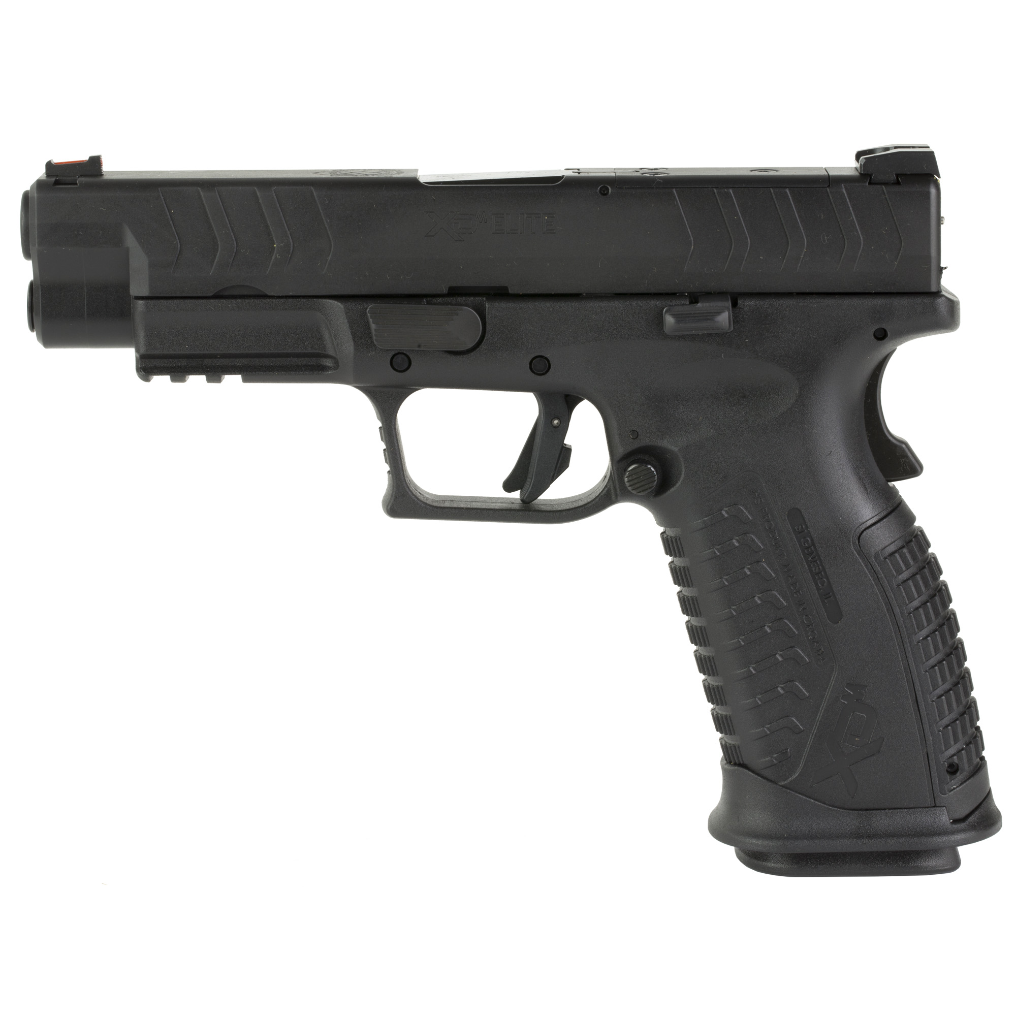 Springfield XDM 10mm Pistol, 4.5" Barrel, Fiber Optic Front Sights, Black - XDME94510BHCOSPD - Springfield Armory